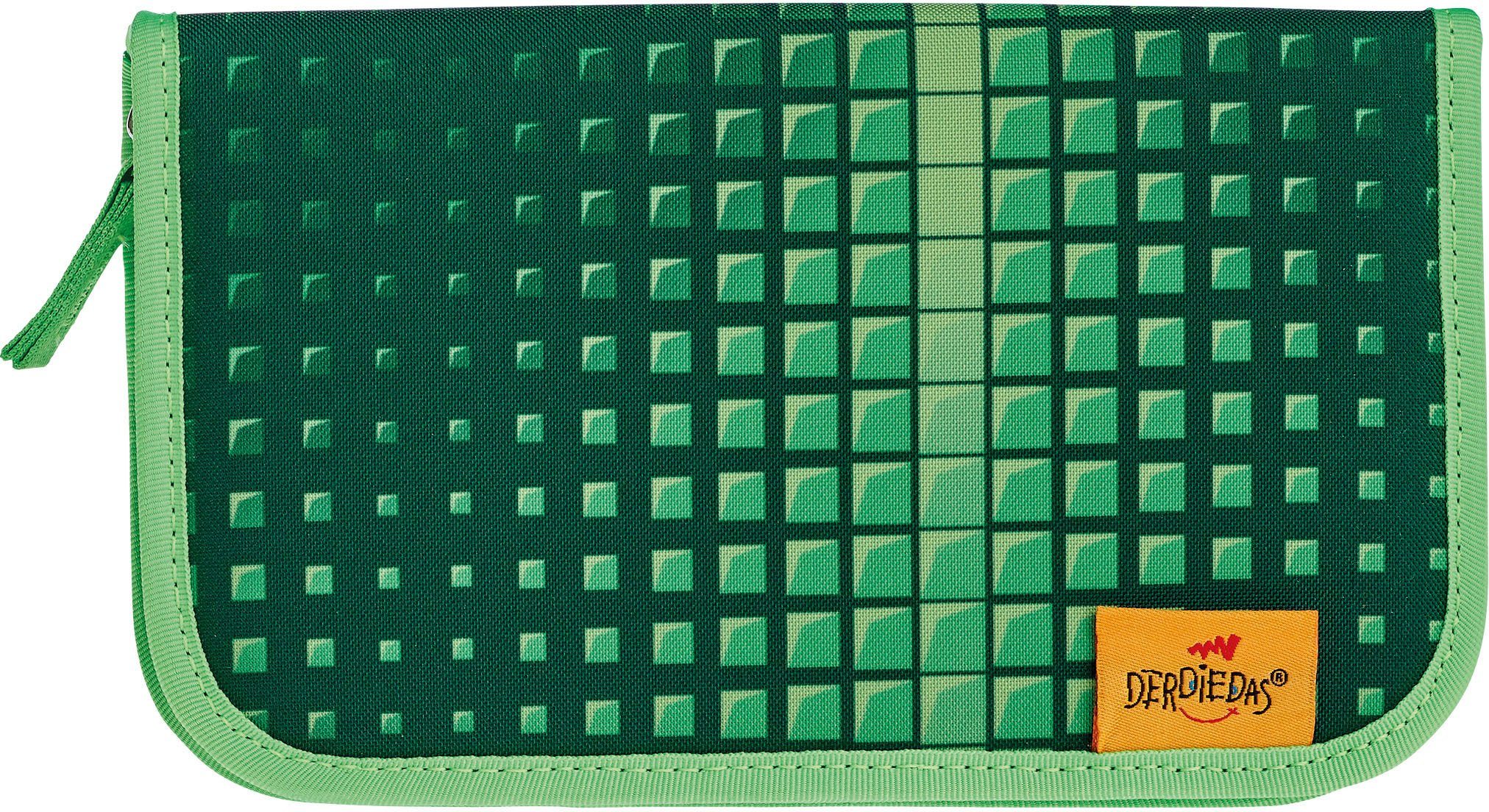 DerDieDas® Schulranzen Green ErgoFlex 3 Standard) Material (Global recyceltes Soccer Recycled (Set), mit MAX, enthält Buttons
