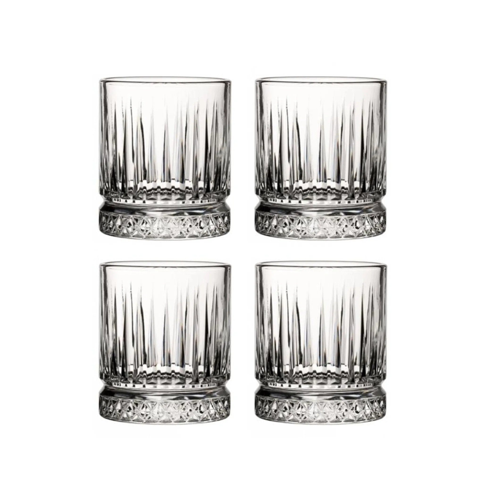 4-er 4-er Pasabahce Kristall-Look 210ml und Elysia, Gläser-Set Saftgläser Set, Glas, Cocktailgläser, Set