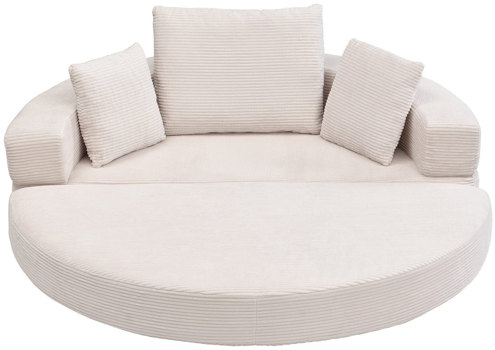 LVHOM Loungesofa klappbar, ovale Form mit Kissen, weiche Polsterung, Cordstoff, 2-in-1-Sofa mit ein Rückenkissen und zwei kleinen Zierkissen, ergonomisches Design, komprimierte Verpackung, bis 250kg,für Apartment, Wohnzimmer, Schlafzimmer, Büros, Gästezimmer