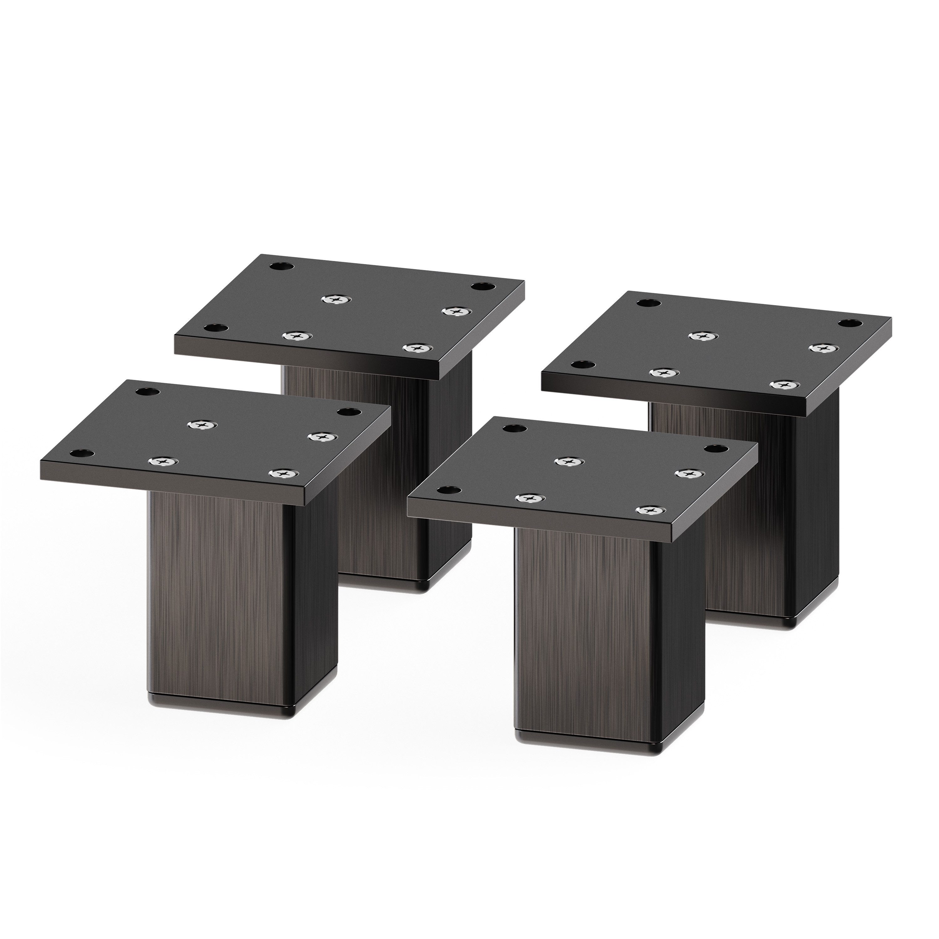 sossai® Möbelfuß MFV2, 4er Set, Farbe: Schwarz, (4-St), Farbe: Schwarz
