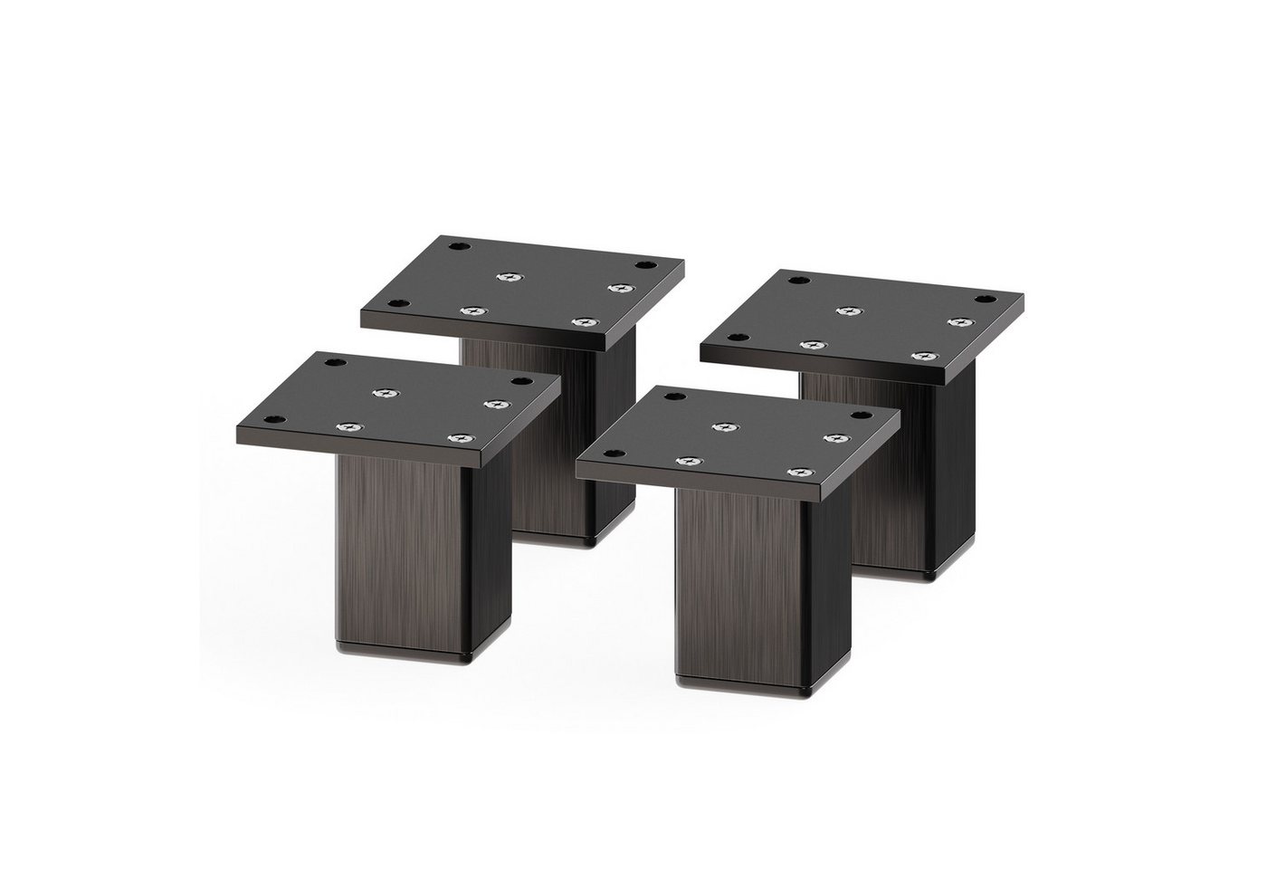 sossai® Möbelfuß MFV2, 4er Set, Farbe: Schwarz, (4-St), Farbe: Schwarz