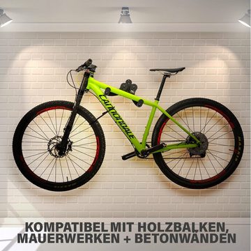 Pro Bike Tool Fahrradwandhalterung Platzsparende Fahrrad-Wandhalterung, Schwarz Verstellbaraluminium