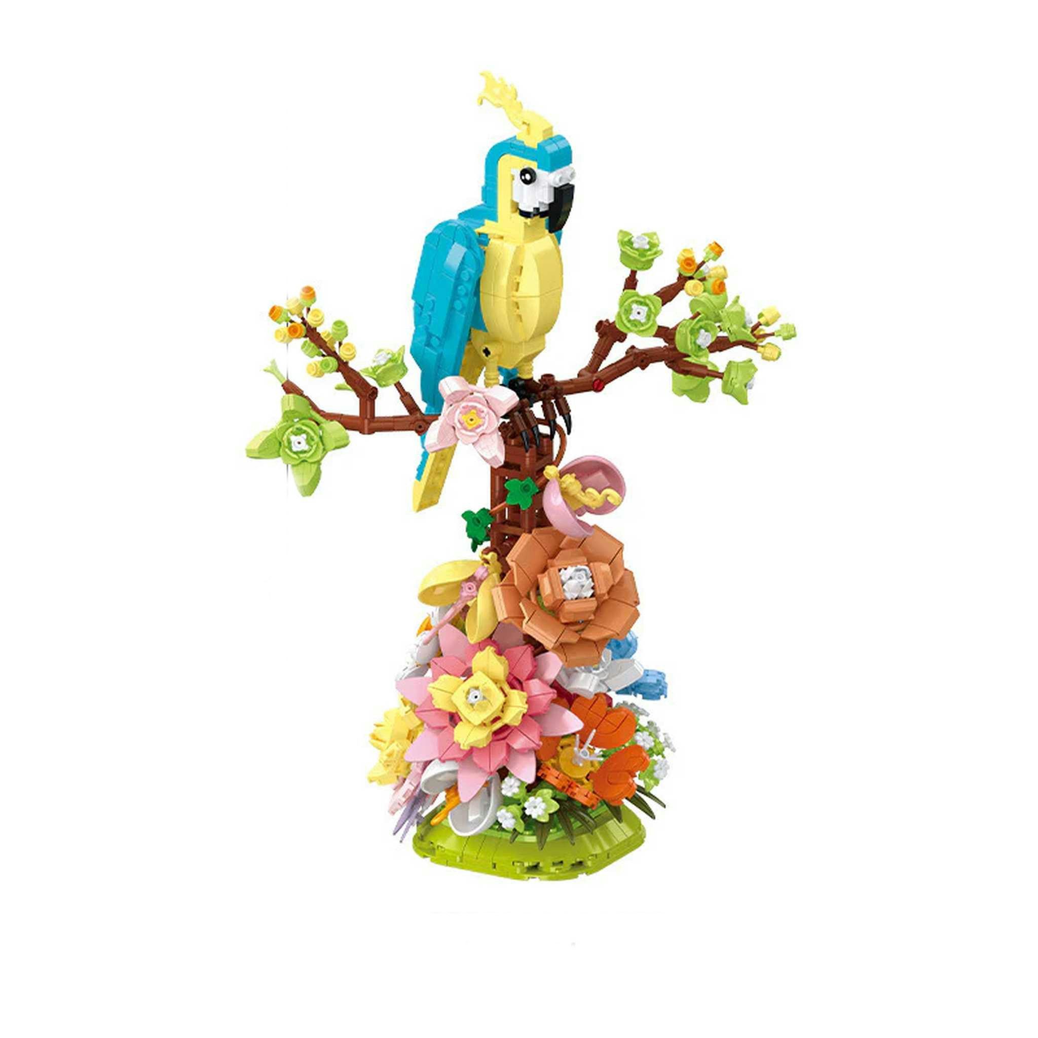 Lonestar-Bricks 101-17 - Papagei mit Blumen (Lonestar-Bricks) Spielbausteine