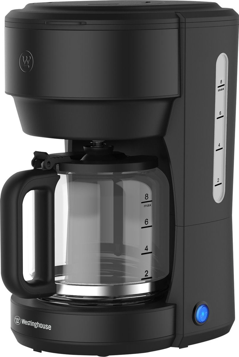 Westinghouse Filterkaffeemaschine Basic-Serie 1,25 l für 10 Tassen mit Permanentfilter, 1,25l Kaffeekanne, 10 Tassen, Permanentfilter, Tropfstopp, Warmhaltefunktion