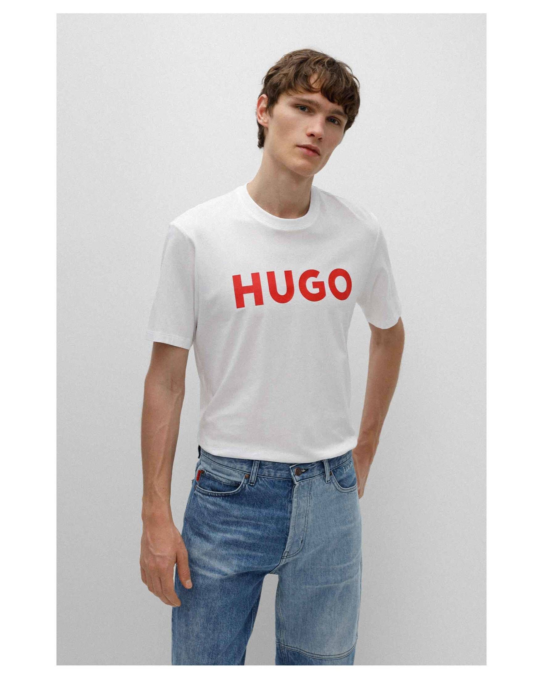 HUGO T-Shirt Herren T-Shirt (10) (1-tlg) DULIVIO weiss