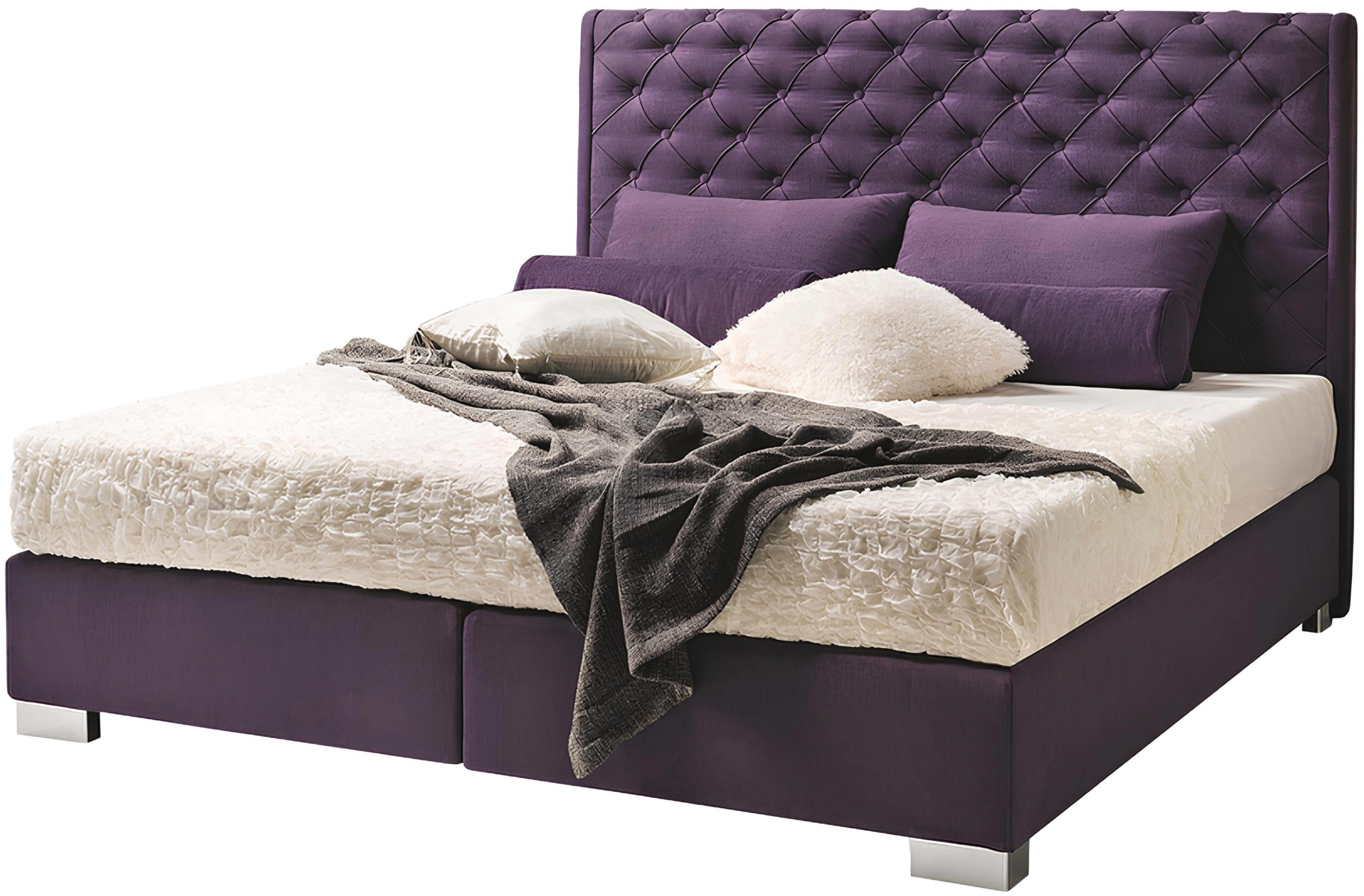 Xlmoebel Boxspringbett Polsterbett aus Leder im modernen Design für elegantes Schlafzimmer (1-St., BETT DESIGNER POLSTERBETT EHEBETT DOPPELTBETT NR 301), Hergestellt in Europa