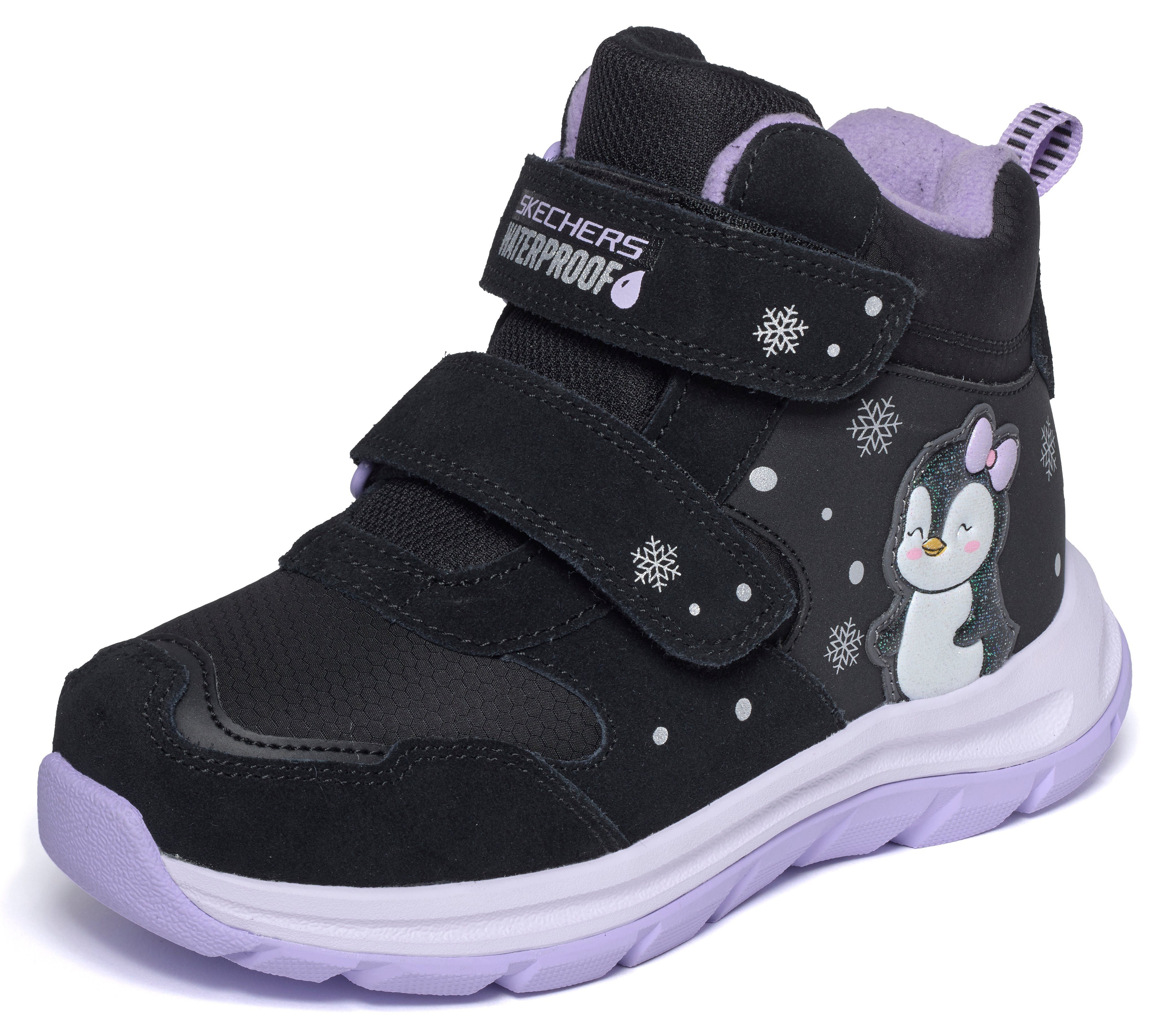 Skechers DYNAMIC TRAIL Klettstiefel Winterboots, Outdoorboots mit Klett, Grössenschablone zum Download