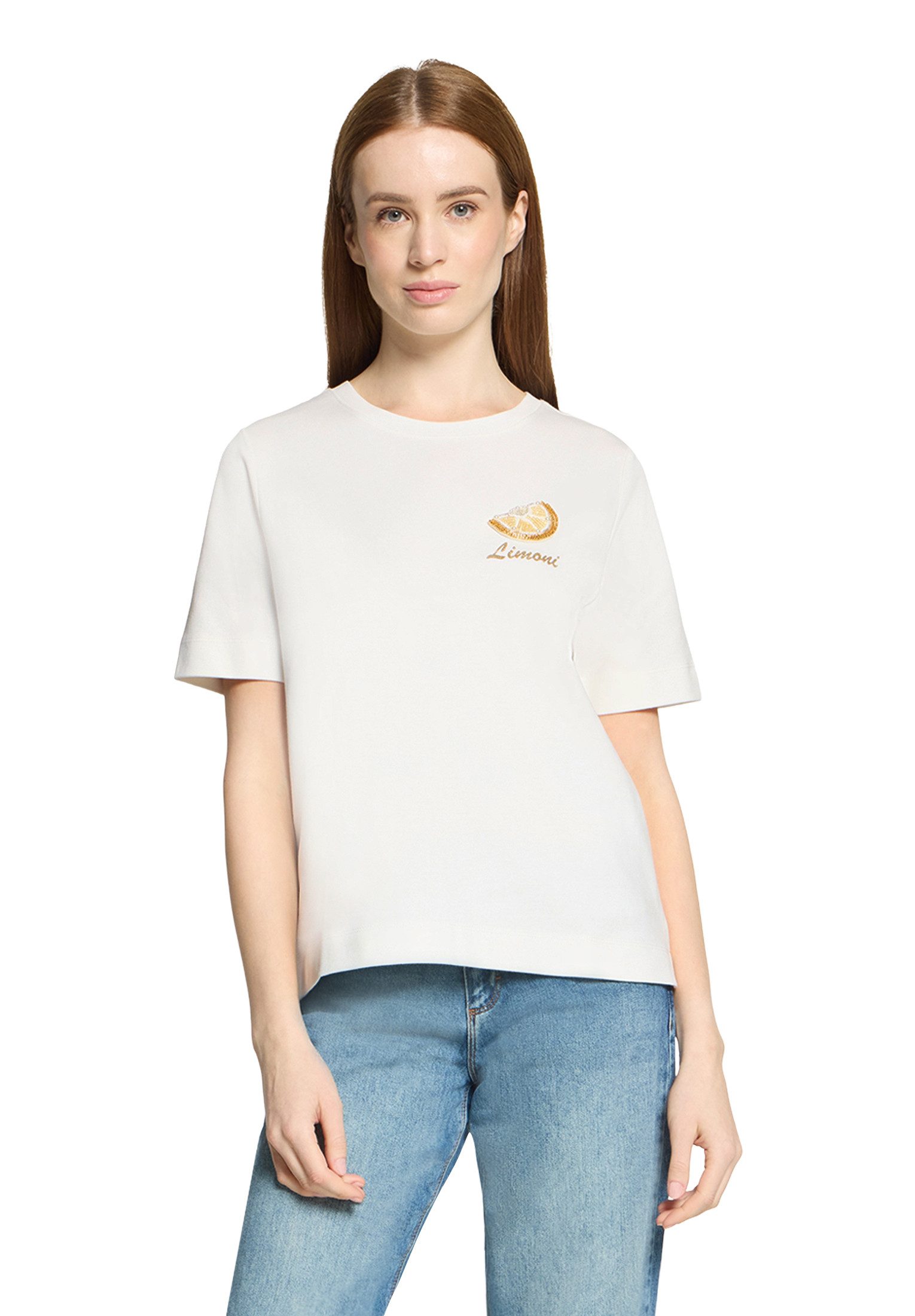 Cartoon Kurzarmshirt Damen mit Rundhalsausschnitt (1-tlg)