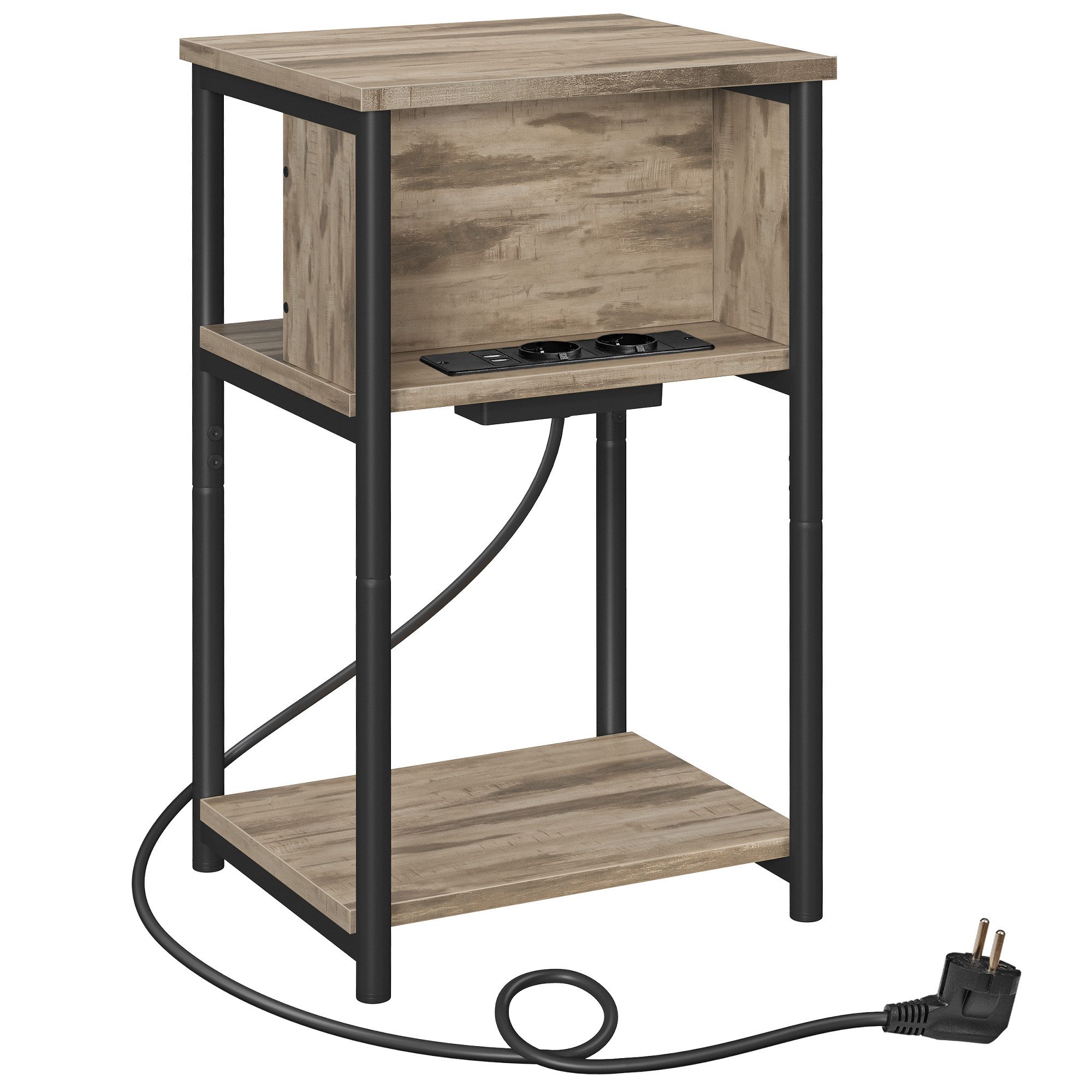 VASAGLE Beistelltisch (1-St), mit Steckdose, 2 AC-Anschlüsse, 2 USB-Anschlü günstig online kaufen