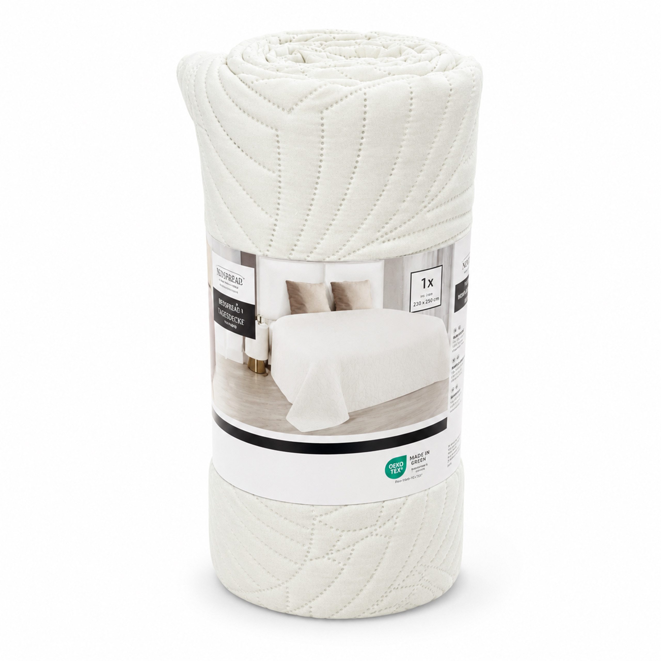 Novitesse Tagesdecke Tagesdecke Bettüberwurf mit Struktursteppung, gesteppt, mit Strukturmuster, waschbar bei 30 °C 230 × 250 cm