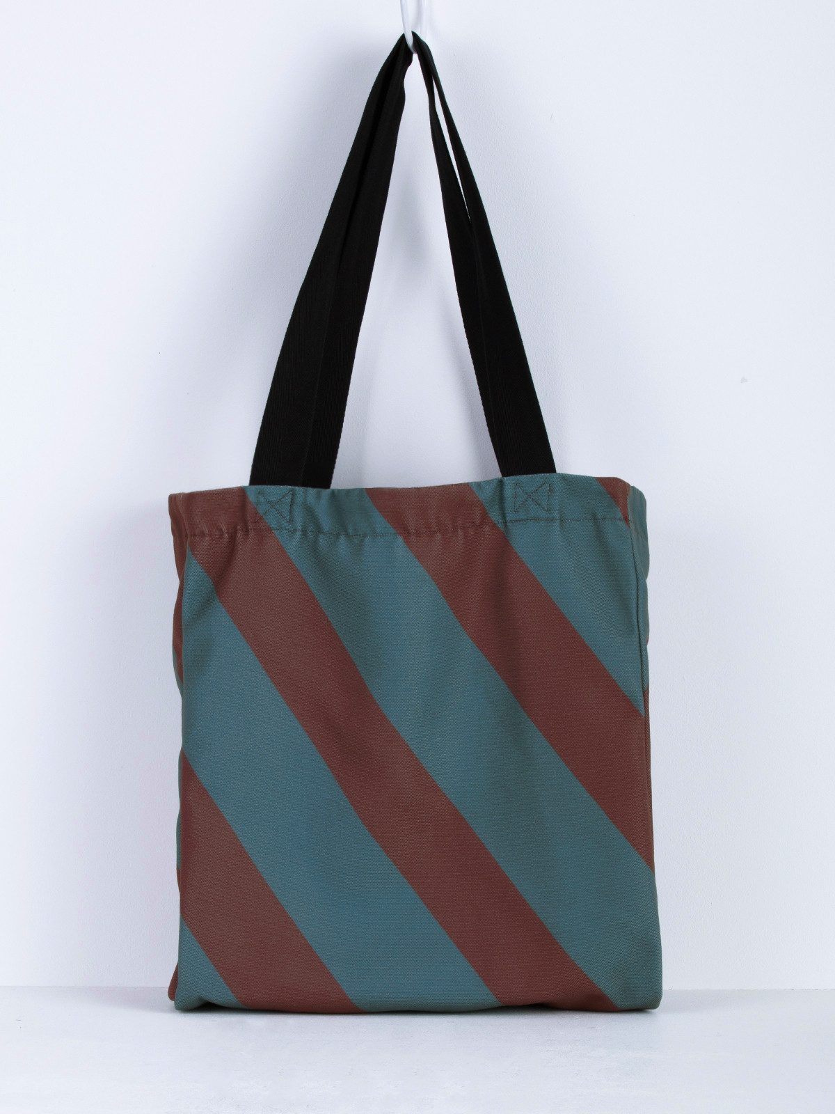 Shopper coopz Shopper - Diagonal Gestreift Braun/Grün