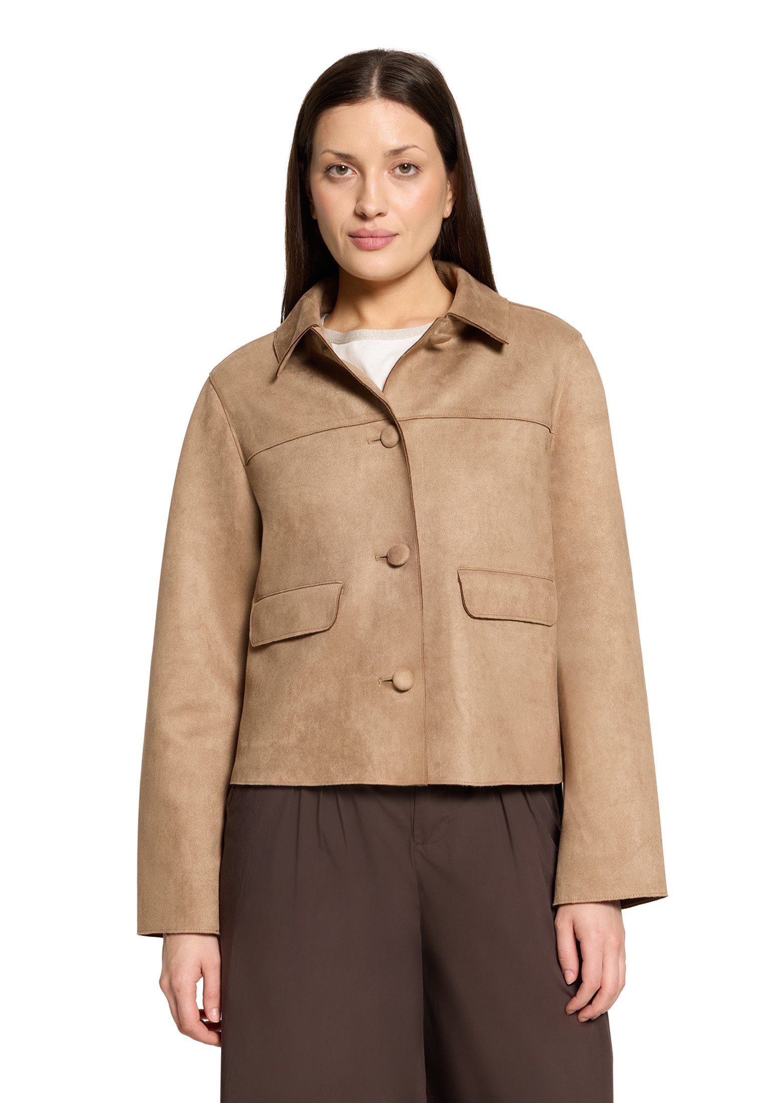 Canvasjacke Damen mit Eingrifftaschen