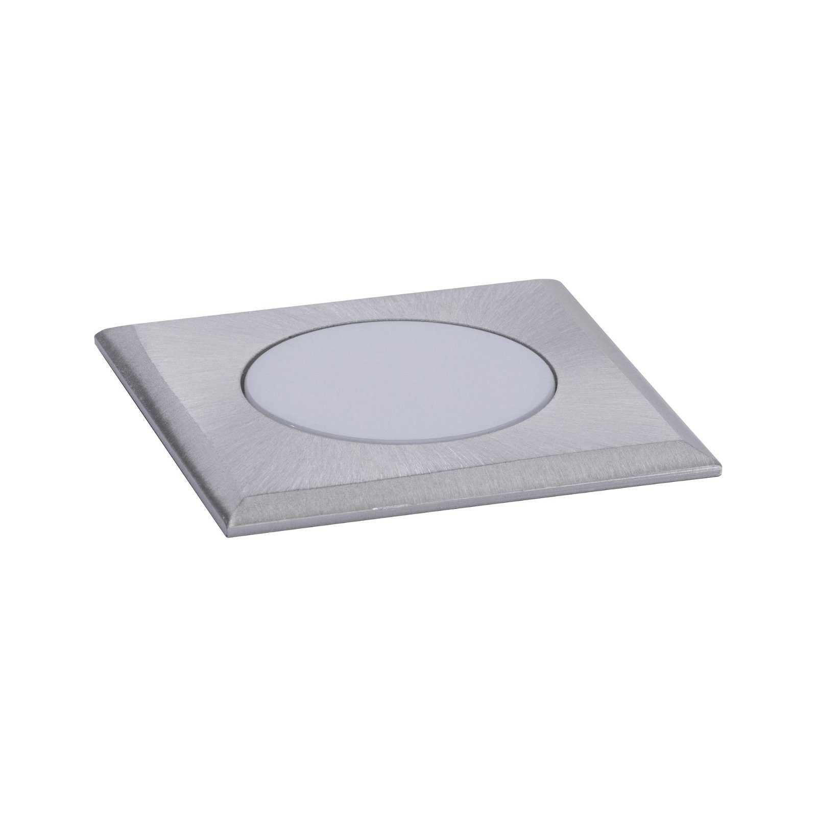 Paulmann LED Einbauleuchte House eckig 50x50mm 3000K 2W 60lm 230V Edelstahl gebürstet, Kunststoff, LED fest integriert, Warmweiß, Bodeneinbauleuchte Warmweiß IP67