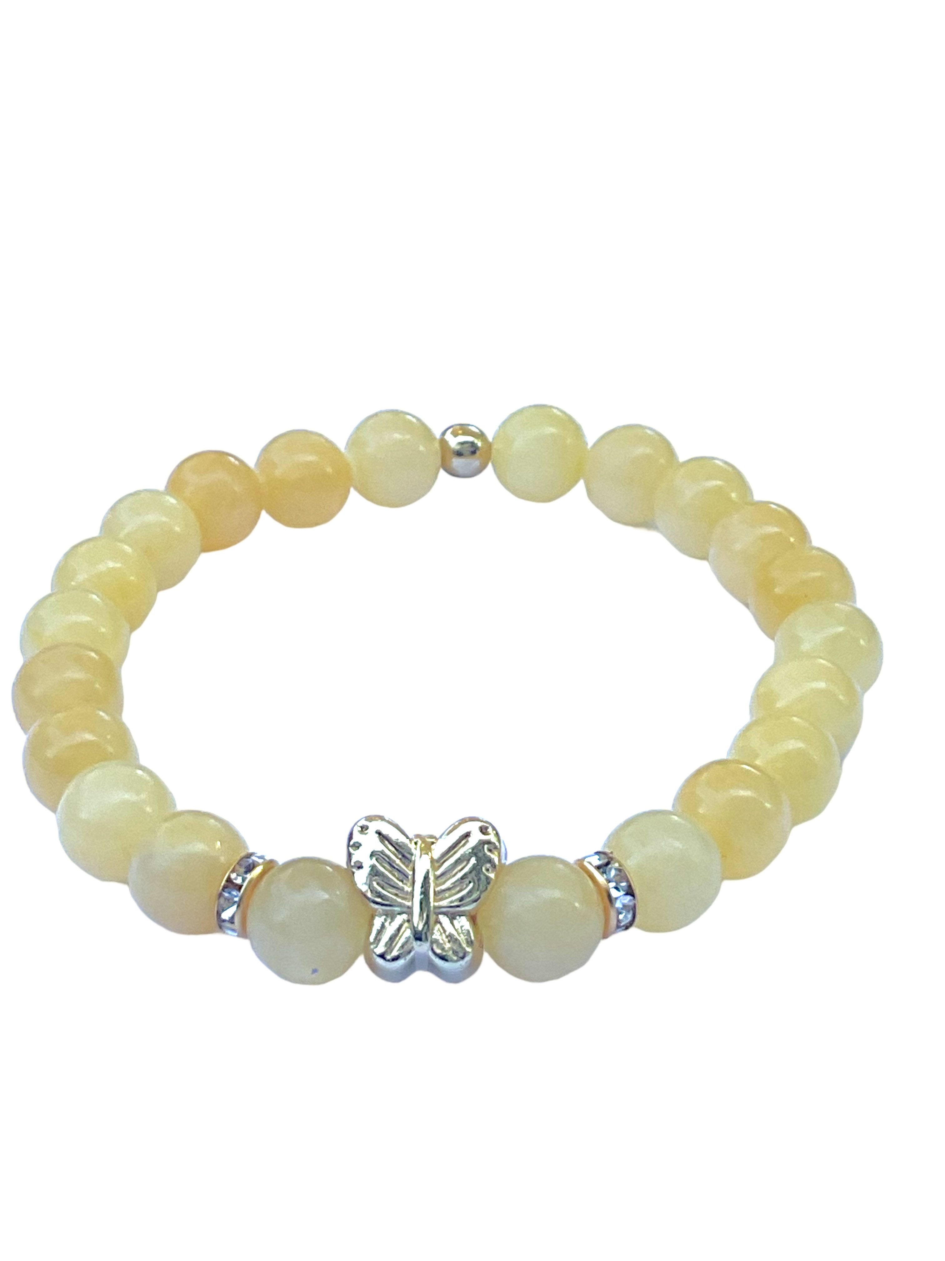 Steinfixx® Perlenarmband Edelsteinarmband gelbe Jade inclusive günstig online kaufen