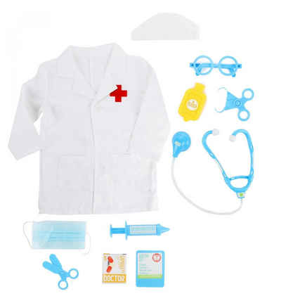 Toi-Toys Kostüm Doctor Verkleidungsset mit Kittel und Zubehör, für Kinder
