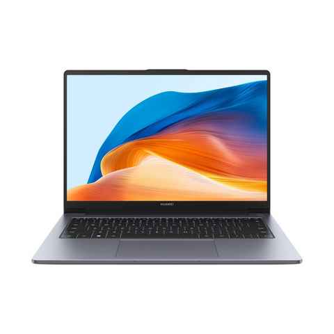 Huawei MateBook D14 2023 Intel Core i5 512GB SSD 16GB RAM Notebook (35,6 cm/14 Zoll, Intel Core i5 1240P, Iris Xe Graphics, vorinstalliertes Windows 11 Home und Fingerabdrucksensor)