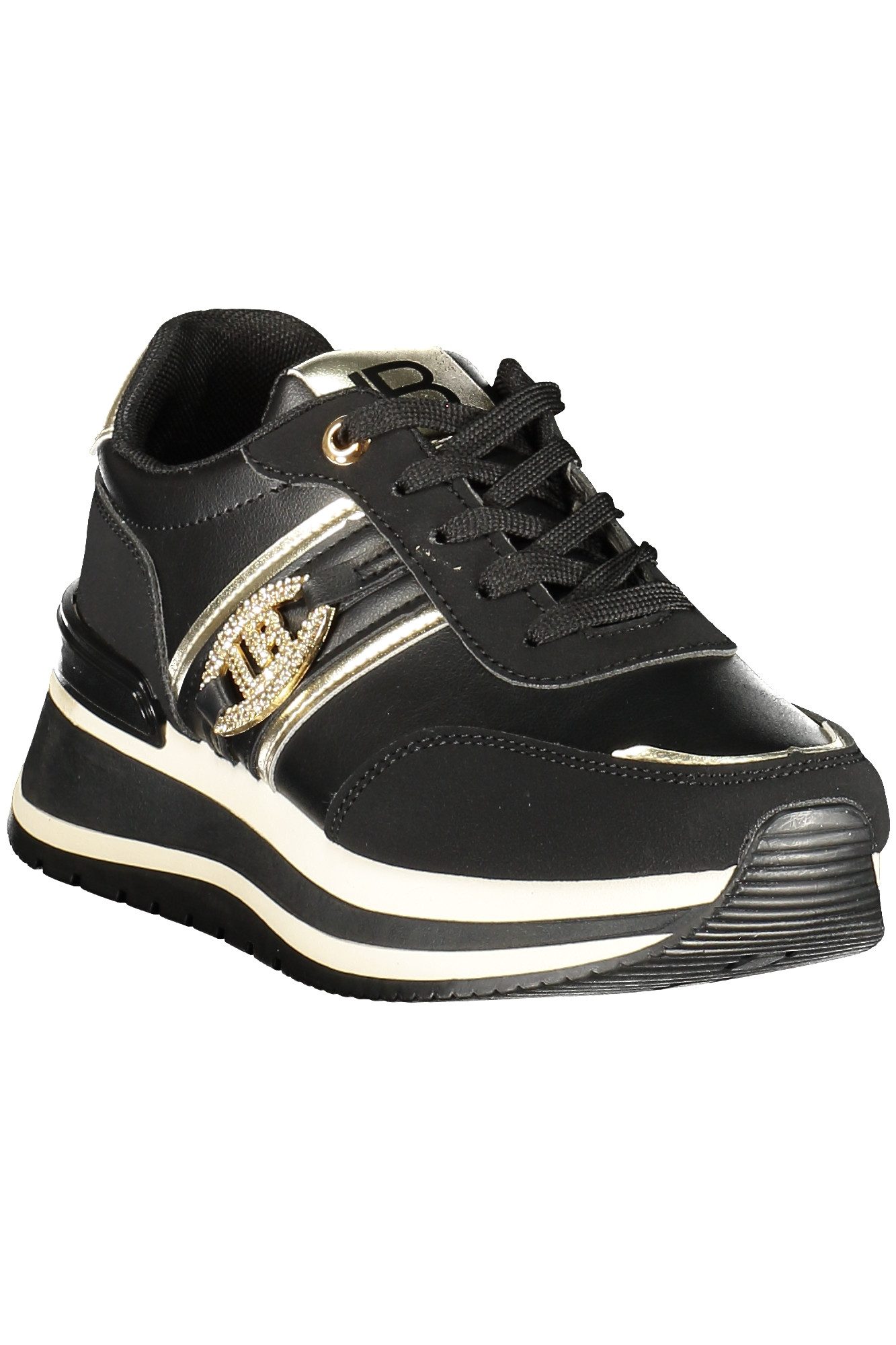 Laura Biagiotti Sneaker Damen Sportschuh Schwarz mit Einlegesohlen &