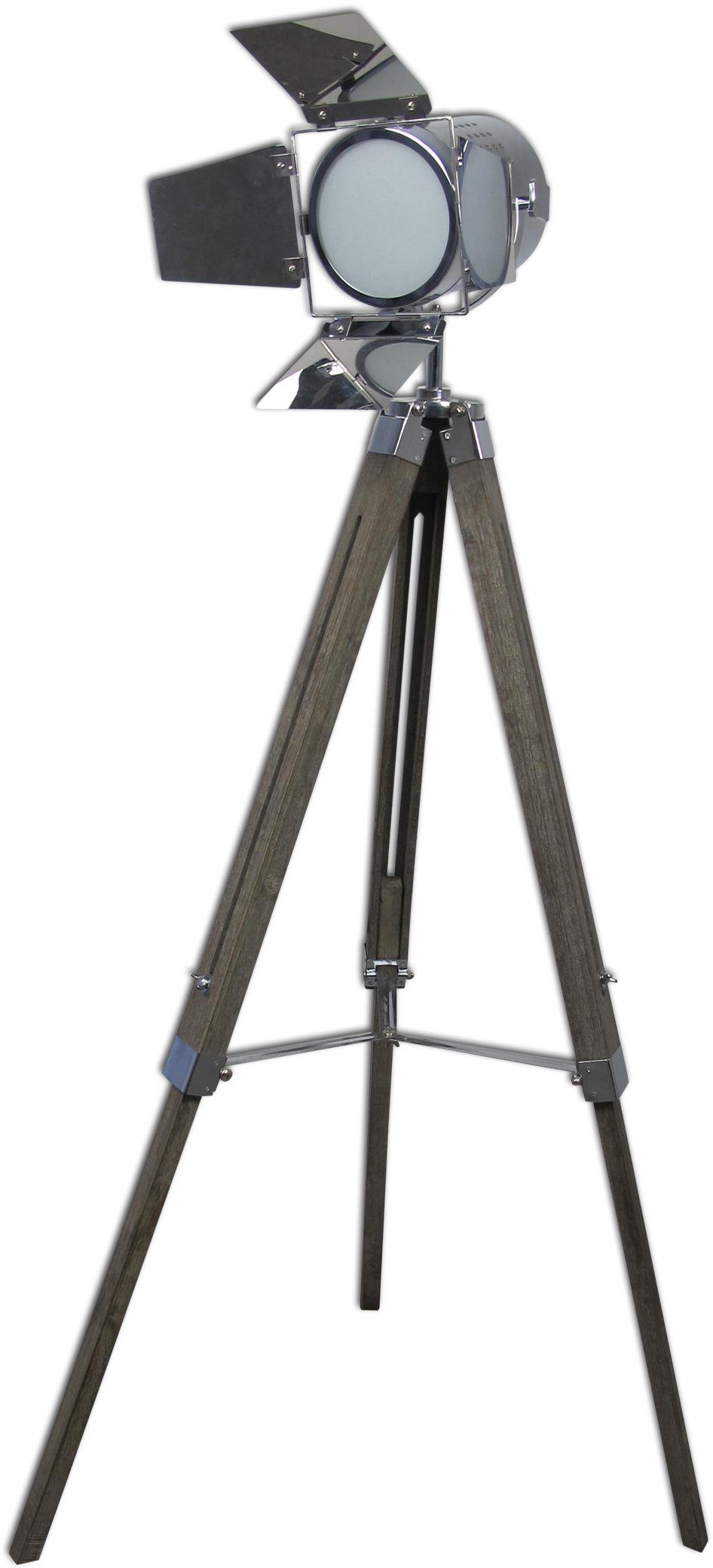 Stehleuchte von NÄVE Kiefernholz braun / chromfalben - nur 99,99€