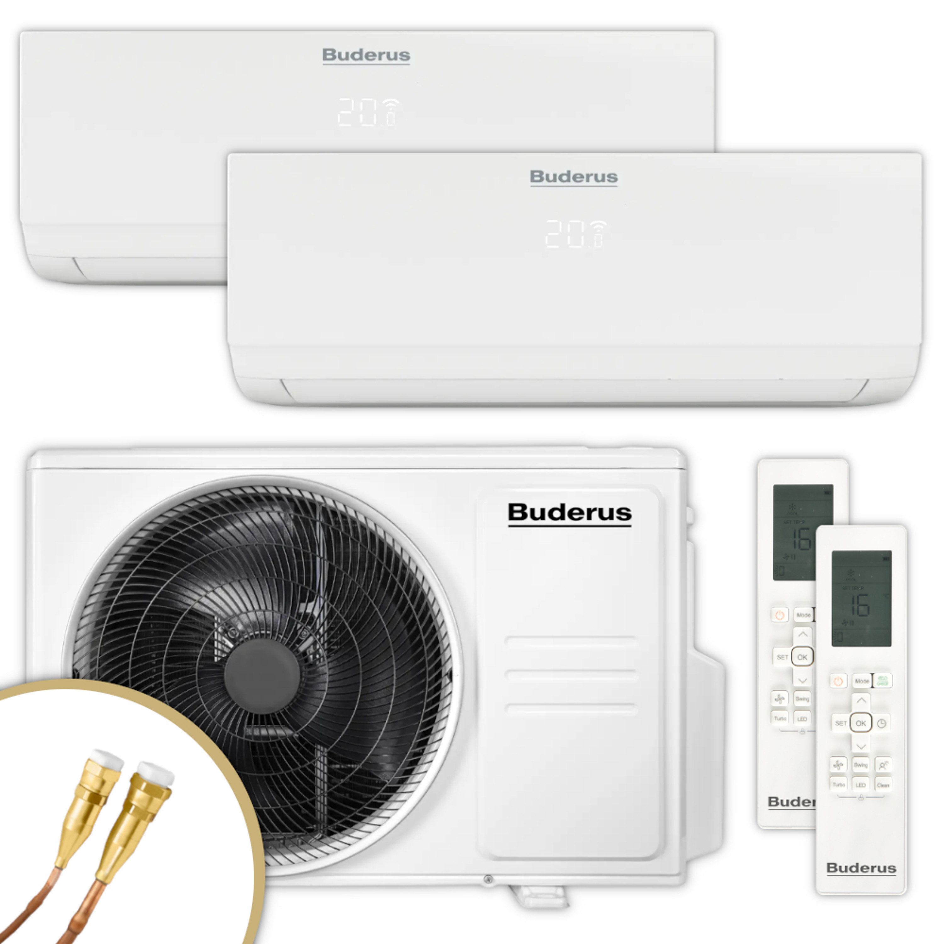 Buderus Klimagerät AC-7,9 MS + AC166i.3-3,5 W / AC166i.3-3,5 W