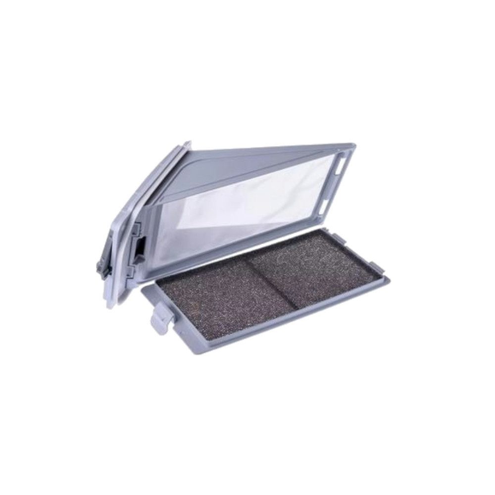Trade-Shop Ersatzfilter Flusensieb passend für Privileg PWC82A PWC72A PWC8A PWC7A, Zubehör für Whirlpool 481010345281 481010716722 481010354755 481010354756, inkl. Abdeckung & Handgriff, Set aus Sockelfilterrahmen & Schaumfilter