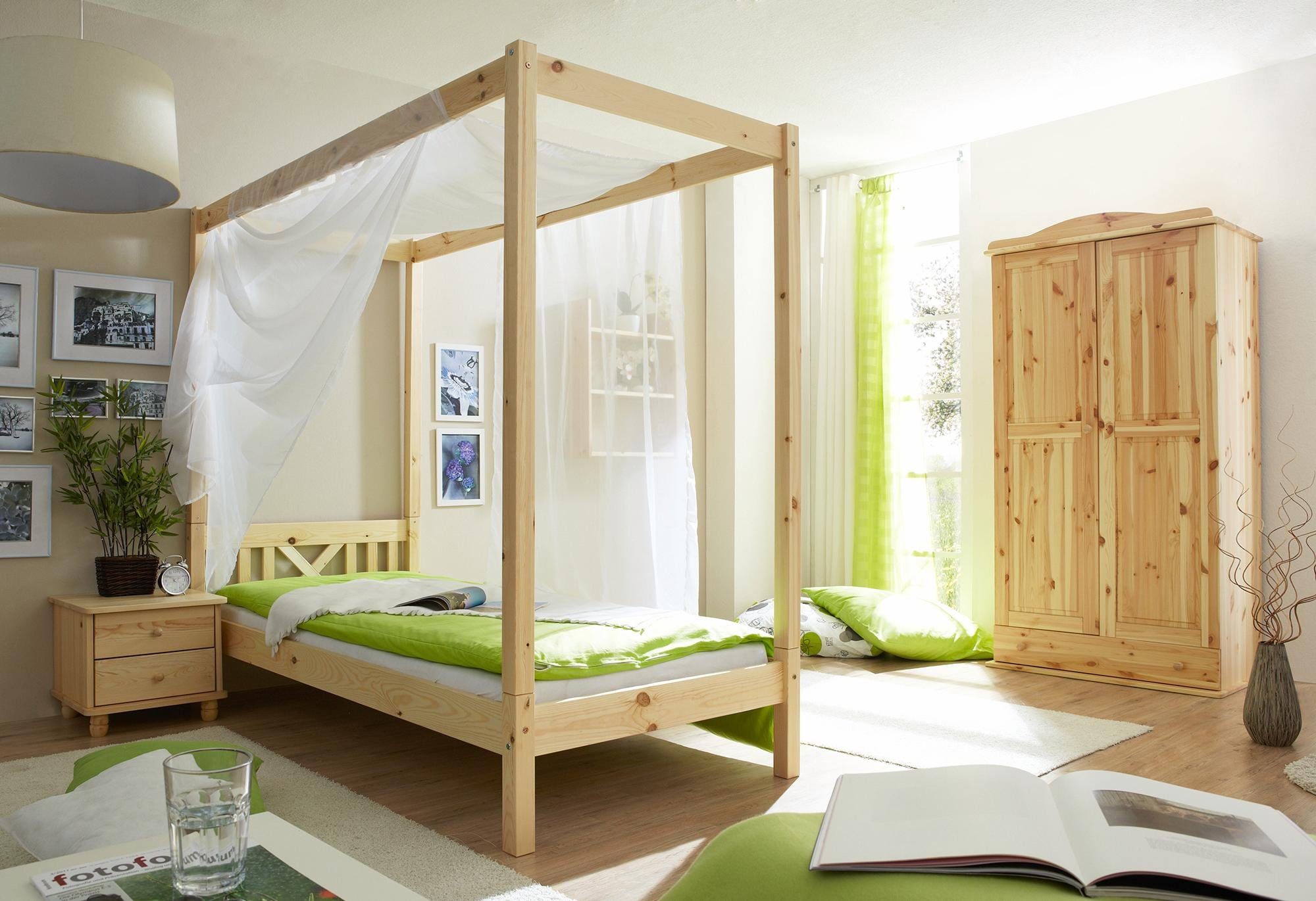 Ticaa Einzel/Himmelbett, Kiefer »LaLuna« kaufen OTTO