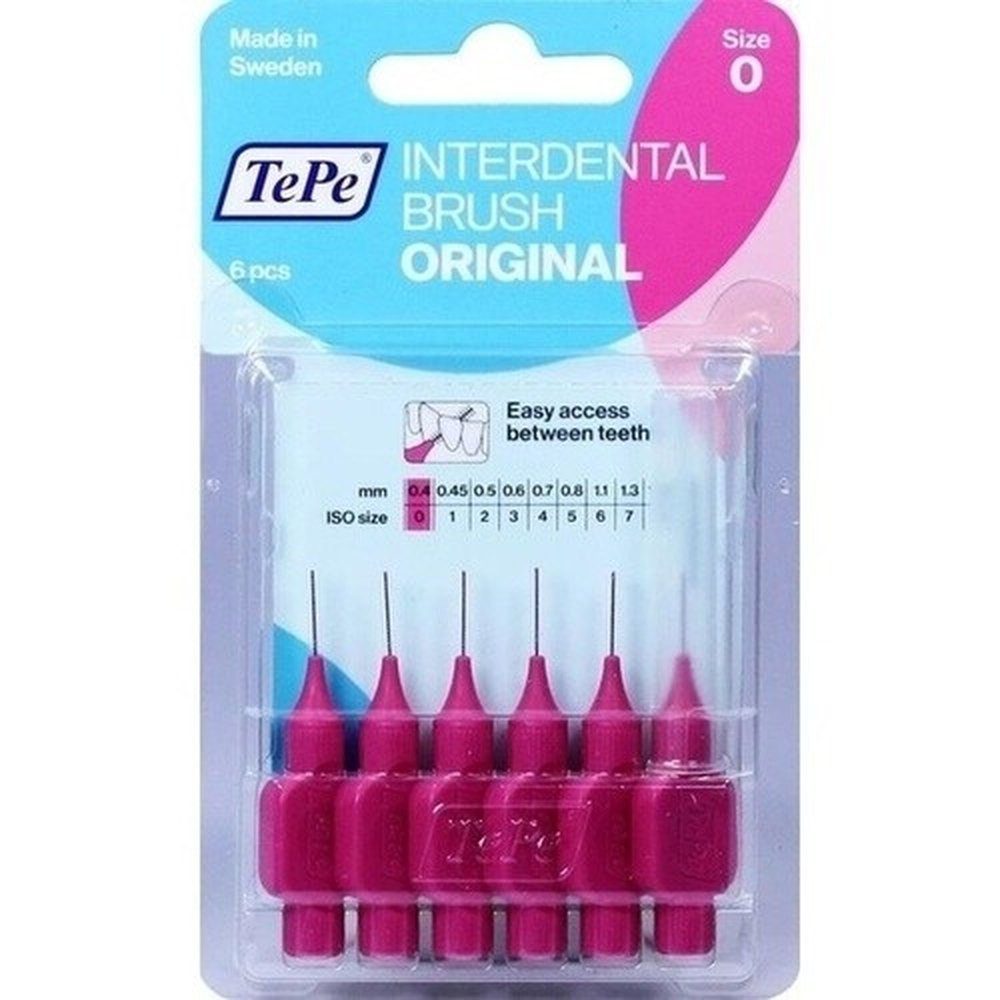 TePe Interdentalbürsten TEPE Interdentalbürste 0,4mm pink 6St