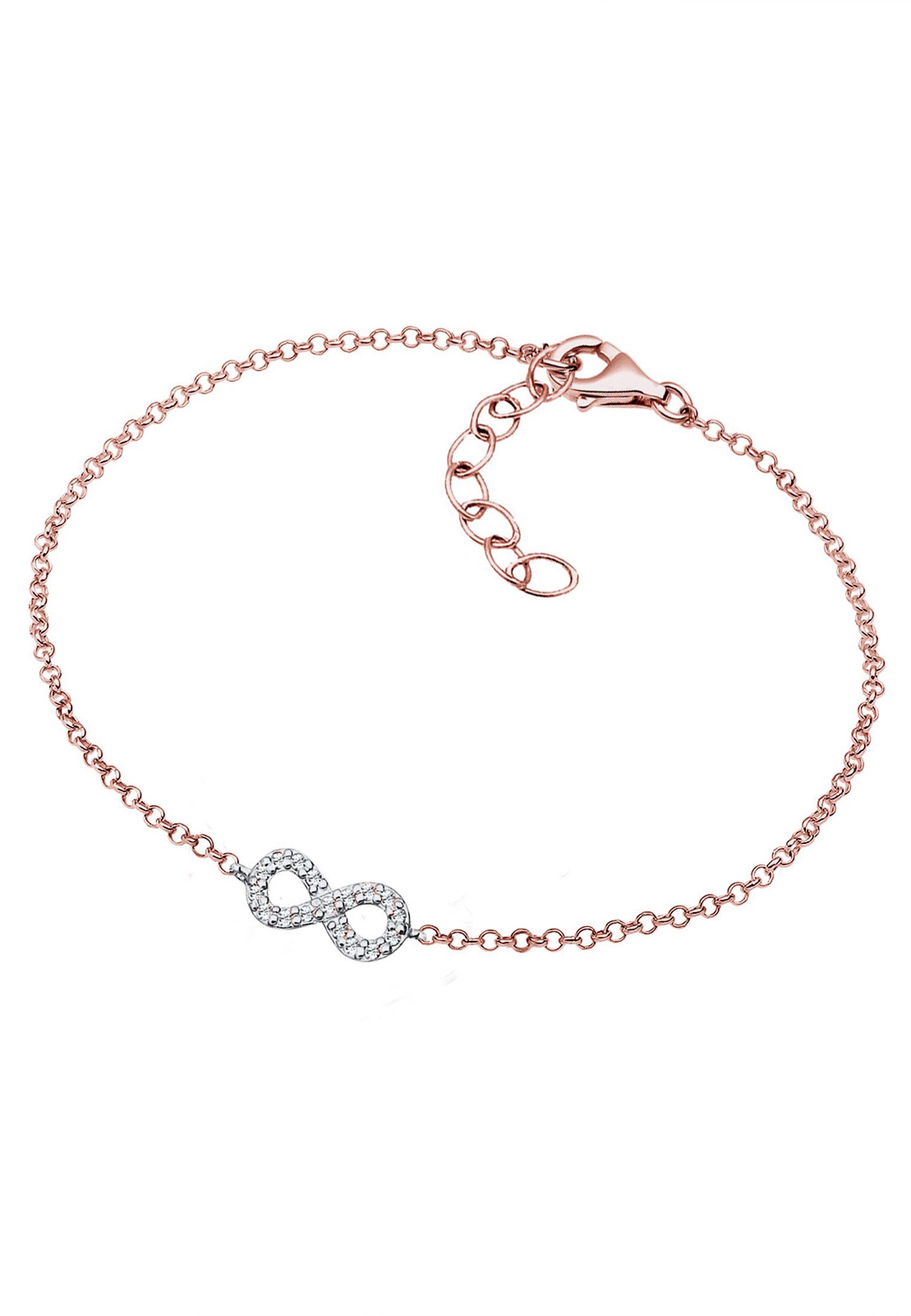 Elli Armband Infinity Bi-Color Kristalle Silber