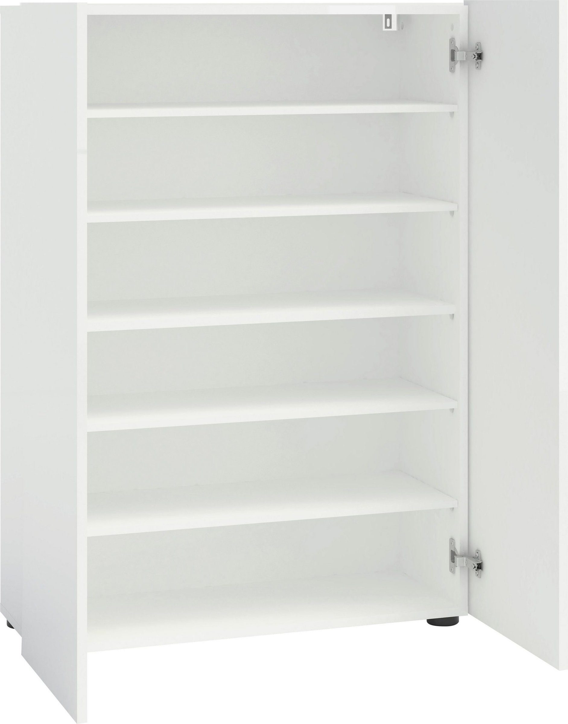 KITALY Garderoben-Set in wei, Holzwerkstoff - 242x190x42cm (BxHxT), (4-St)