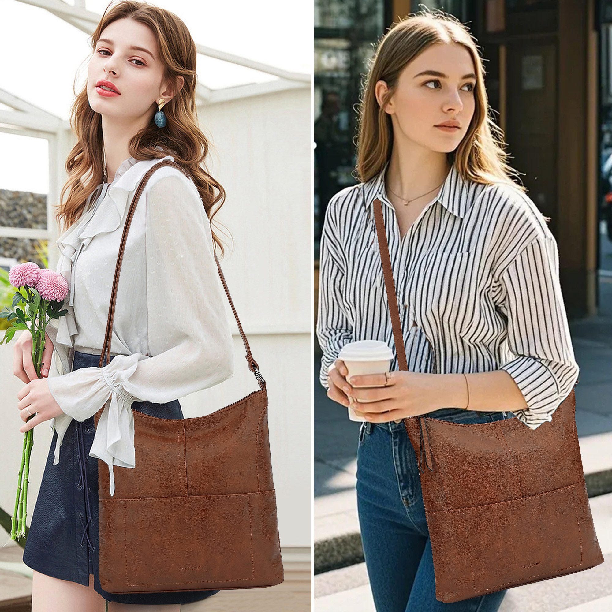 TAN.TOMI Schultertasche Handtasche Damen Shopper Tasche Crossbody Bag Freiz günstig online kaufen