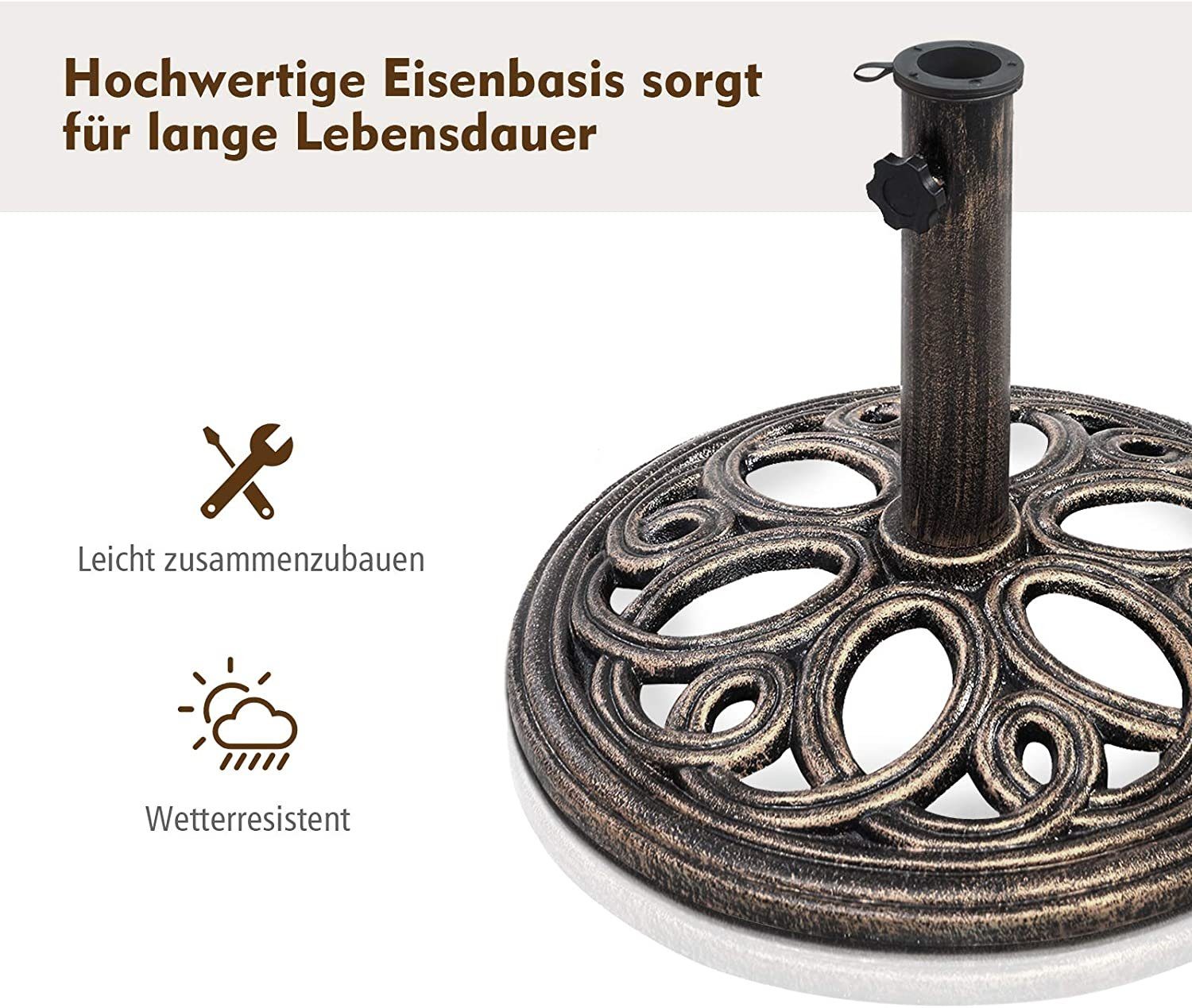 Schirmständer Bronzefarbe,Eisen Regenschirmständer, KOMFOTTEU