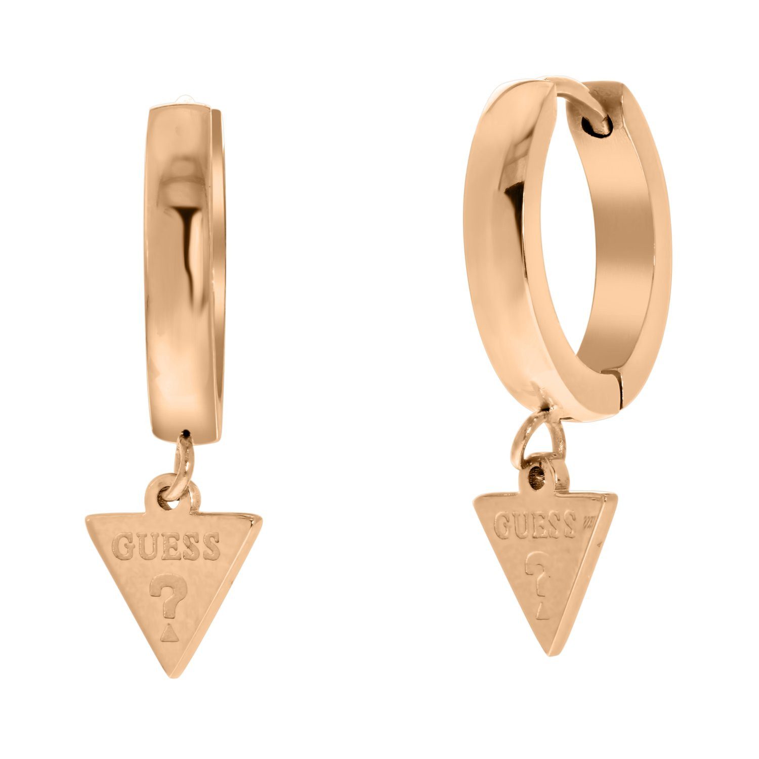 Guess Paar Creolen Ohrring - Stahl - Rose - Damen