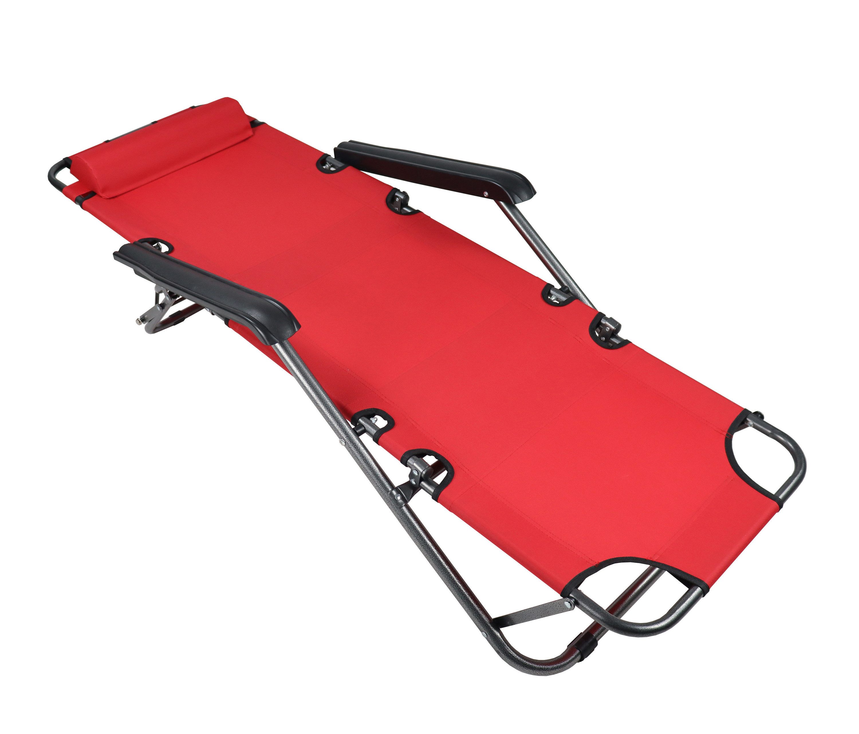 VCM Gartenliege Maltosa B. 60 x T. 153 x H. 27 cm, 1, klappbar, vestellbar, Klappstuhl, Camping, Liegestuhl, Relaxliege – Bild 2 von 4