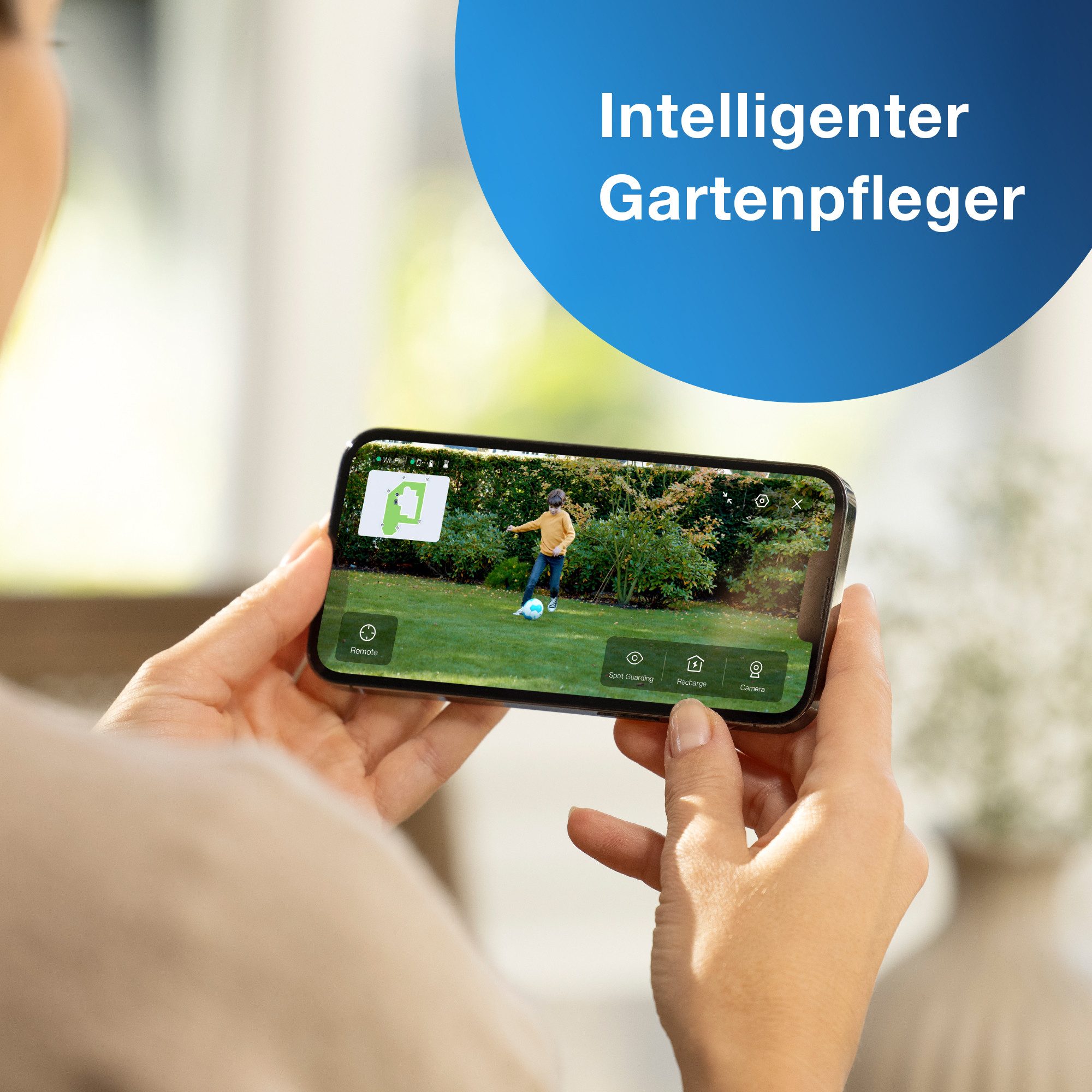 ECOVACS GOAT G1-800 Grey robotic lawnmower, for lawns up to 800 m² (set), with intelligent 3D obstacle avoidance; base color: grey