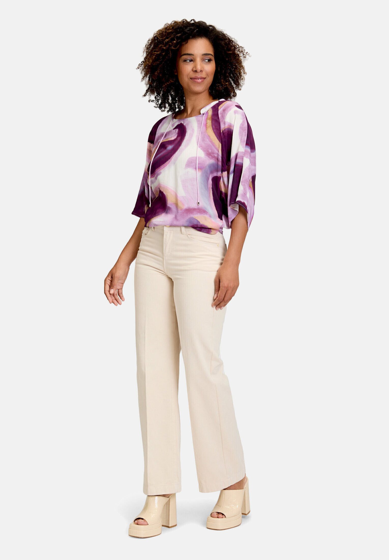 Cartoon Schlupfbluse Damen mit Muster