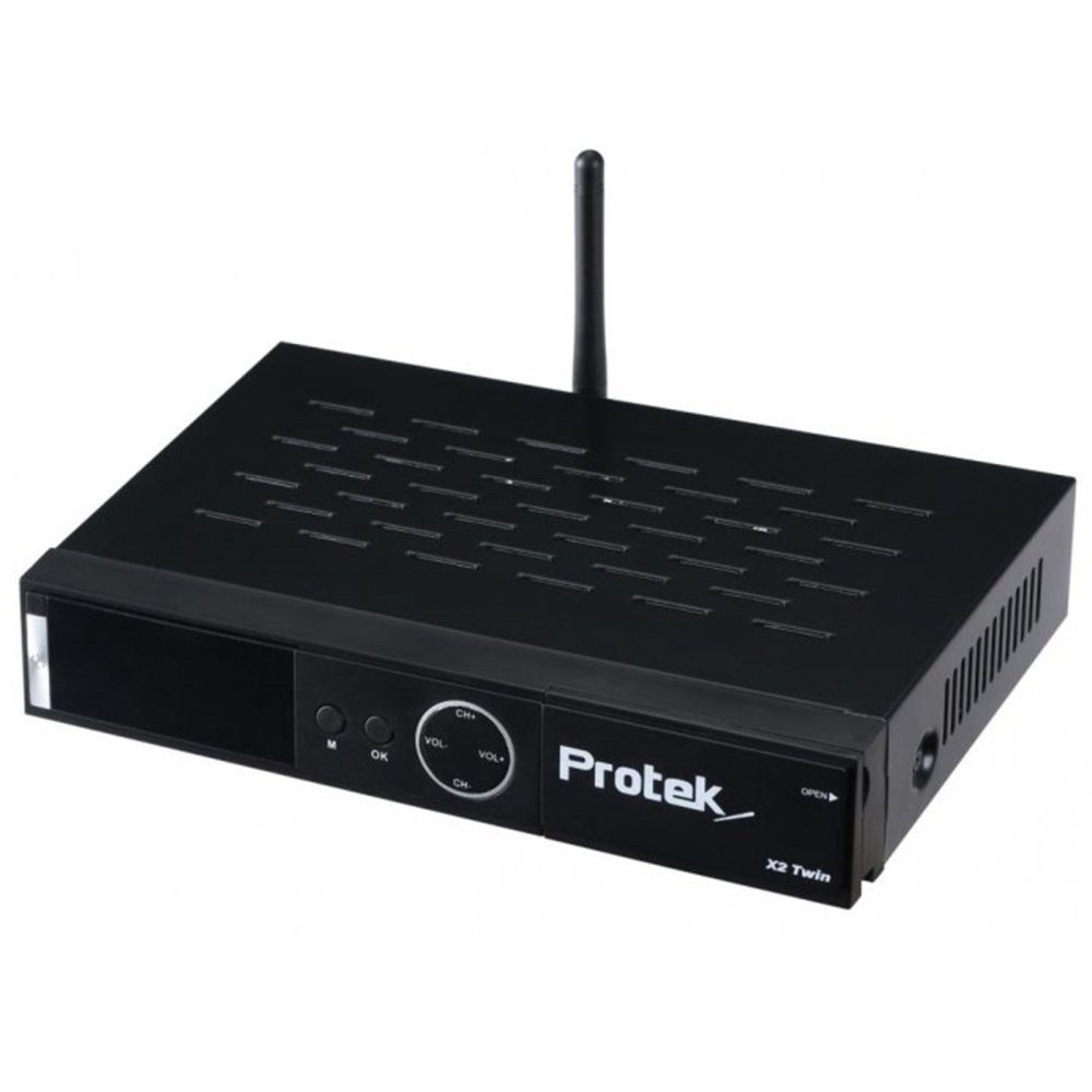 Protek X2 inkl. Twin-Sat-Receiver 4K Netzwerkkabel Satellitenreceiver & Koax-