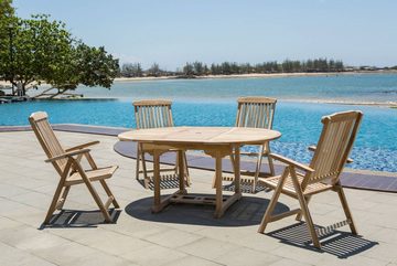 GMD Living Gartenlounge-Set PALU, (Garten-Sitzgruppe, 5-tlg., bestehend aus 4 Armlehnstühle & Tisch), In- und Outdoor geeignet