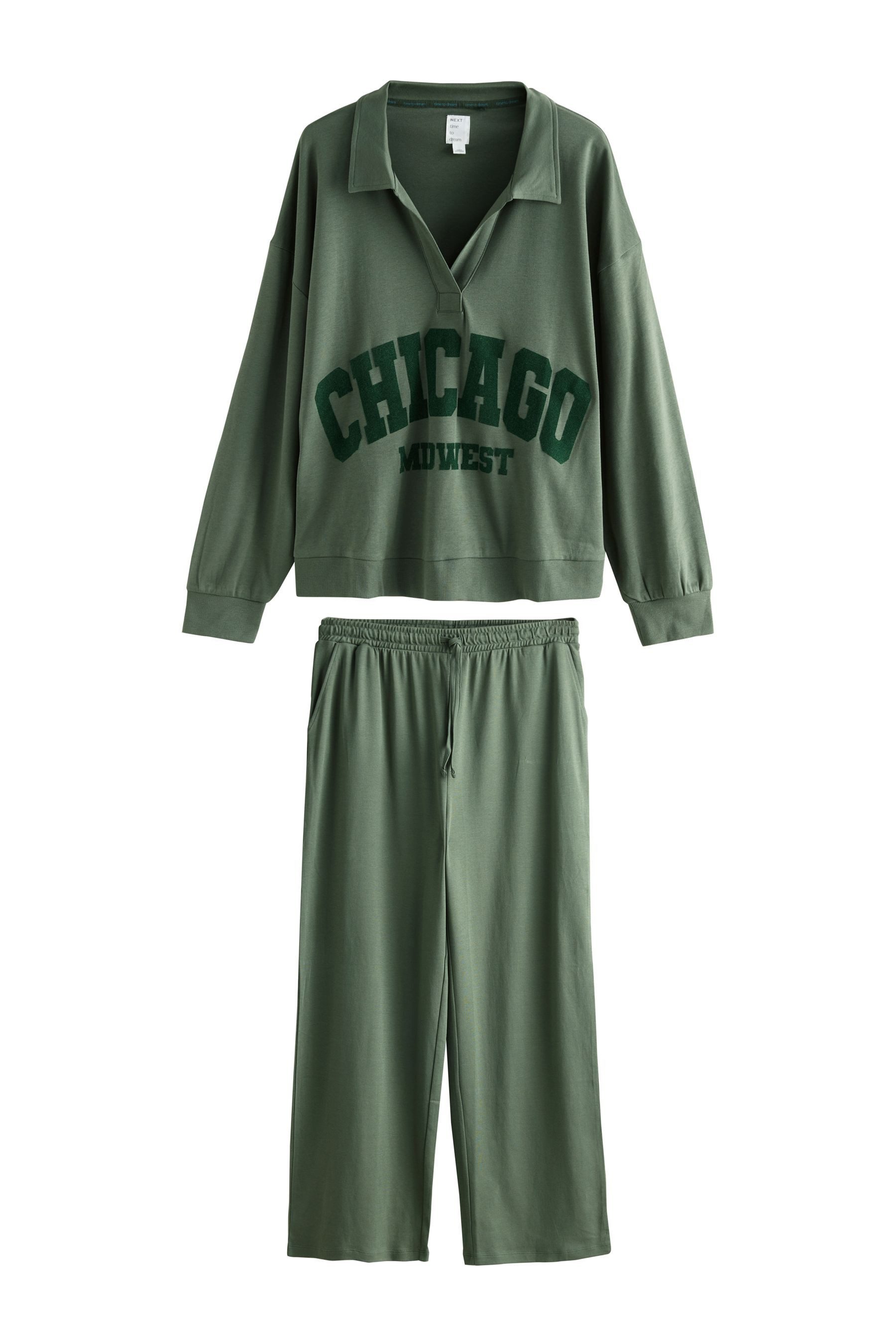 Next Pyjama Langarm-Schlafanzug mit City-Grafik (2 günstig online kaufen