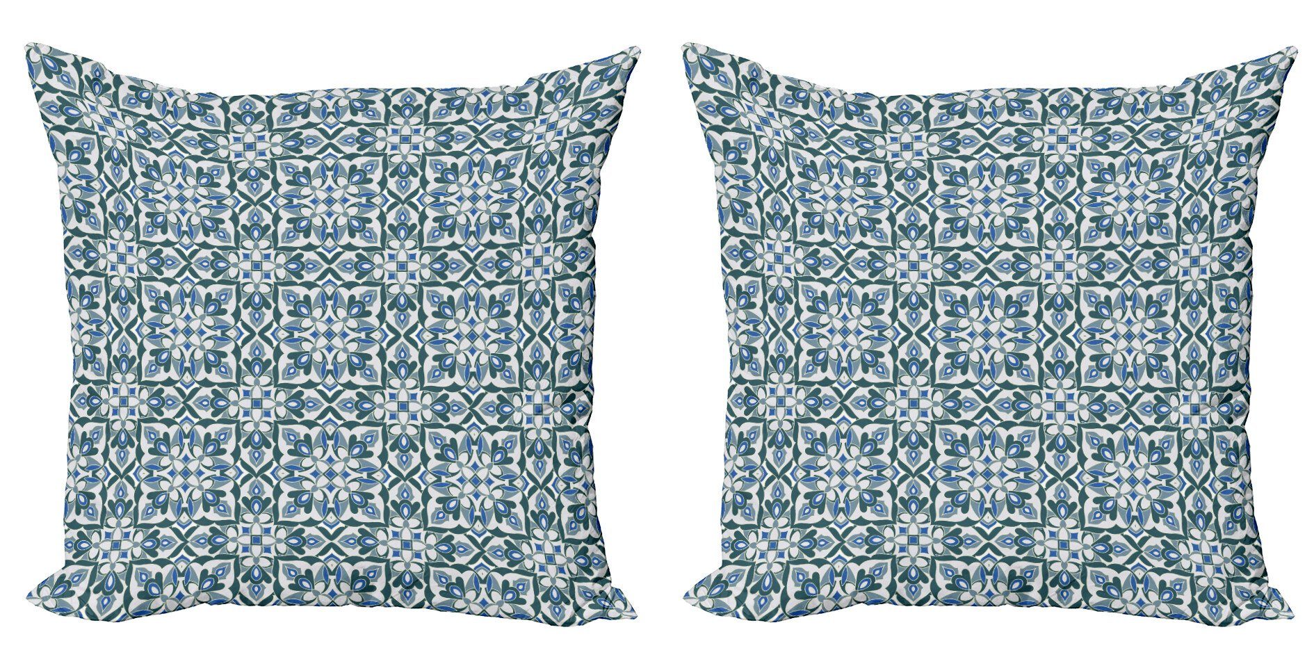 Kissenbezüge Modern Accent Doppelseitiger Digitaldruck, Abakuhaus (2 Stück), Jahrgang Blumenmotive