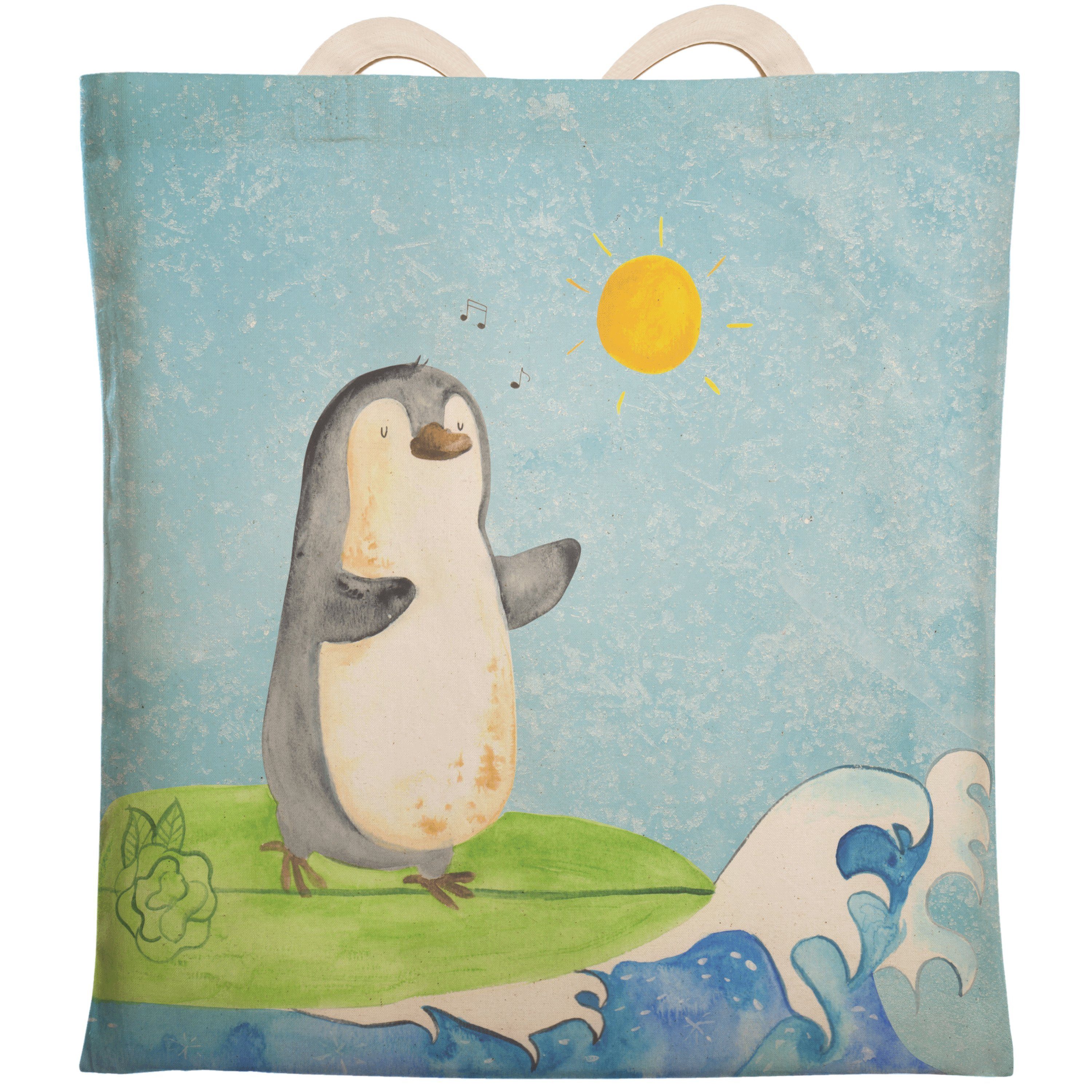 & Eisblau Panda - Pinguin (1-tlg) Tragetasche Geschenk, Mrs. Umhängetasche, - Beutelt Mr. Portugal, Surfer