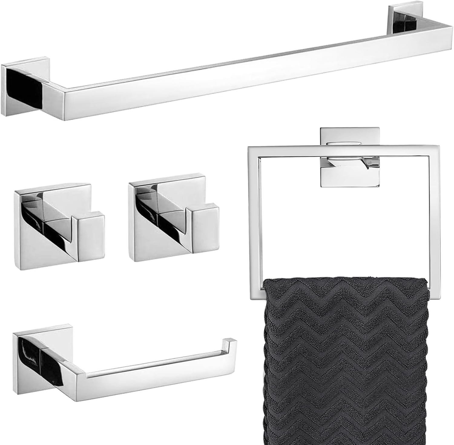 RWEUOQ Badezimmer-Set 5-teiliges Badezimmer-Zubehör-Set, Badezimmer-Handtuc günstig online kaufen