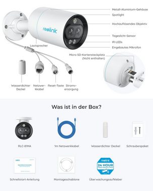 Reolink 4K Intelligente Dual-Objektiv PoE Überwachungskamera (Außenbereich, Farbnachtsicht, Weitwinkel- und Nahansicht, Personen-/Fahrzeugerkennung)
