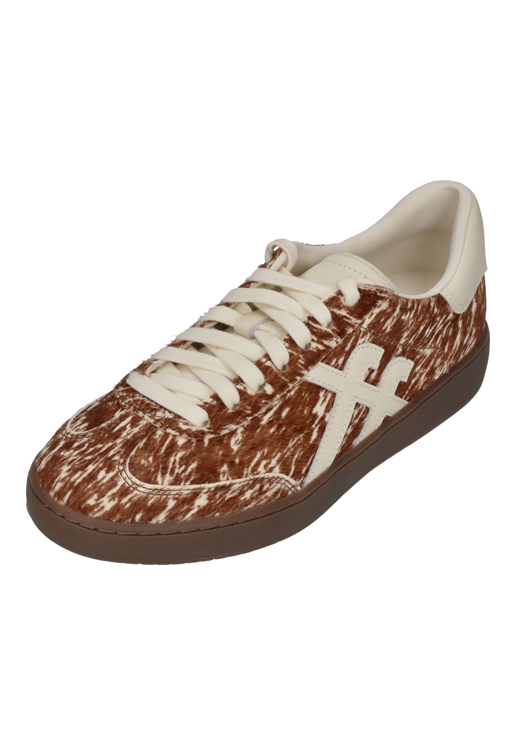 Fitflop THE DASH FF PONY COW TRAINERS Sneaker Brown White