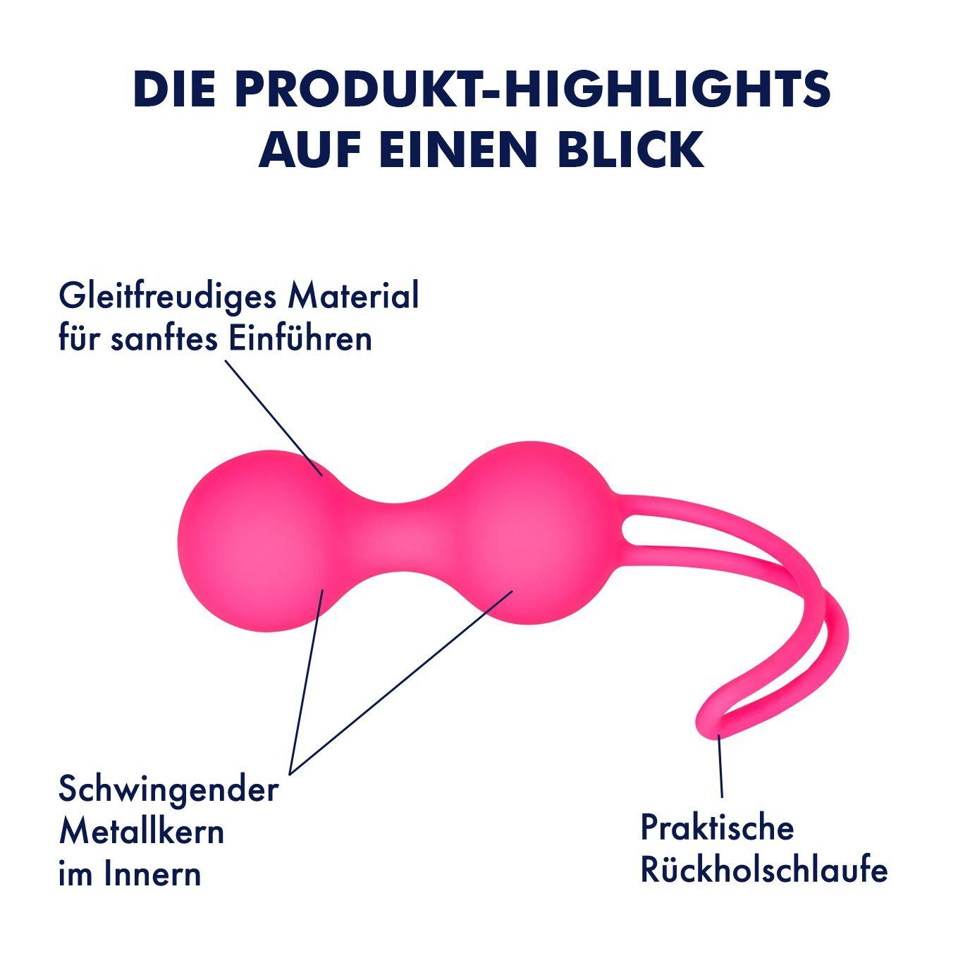 Silikon EIS hautfreundliches Out", Liebeskugeln "Work mit Stahl Pink Rückholband, Silikon, Liebeskugeln EIS
