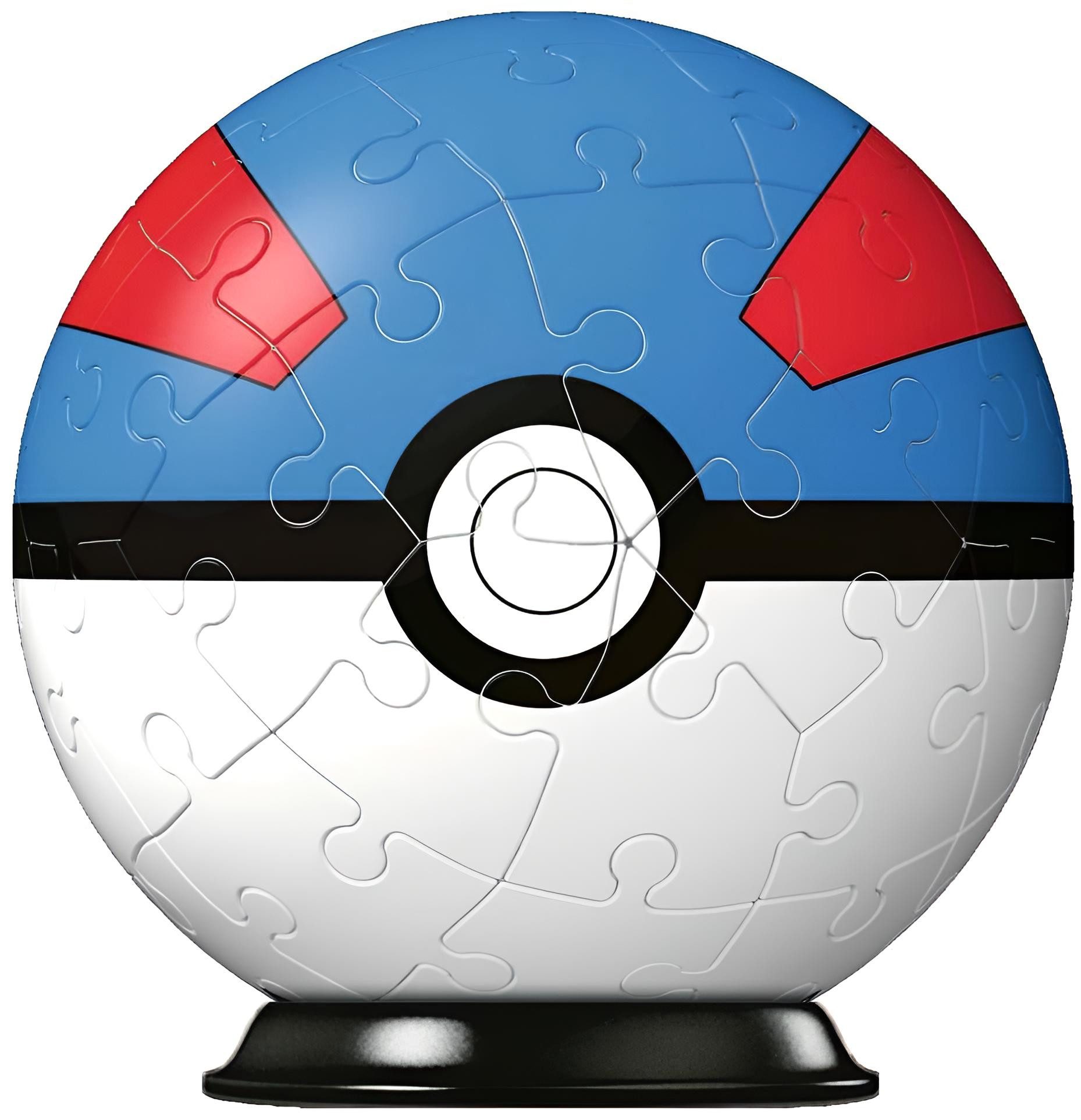 Ravensburger Puzzle 3D Puzzle-Ball - Pokémon Pokéballs - Superball, 54 Teile, Puzzleteile