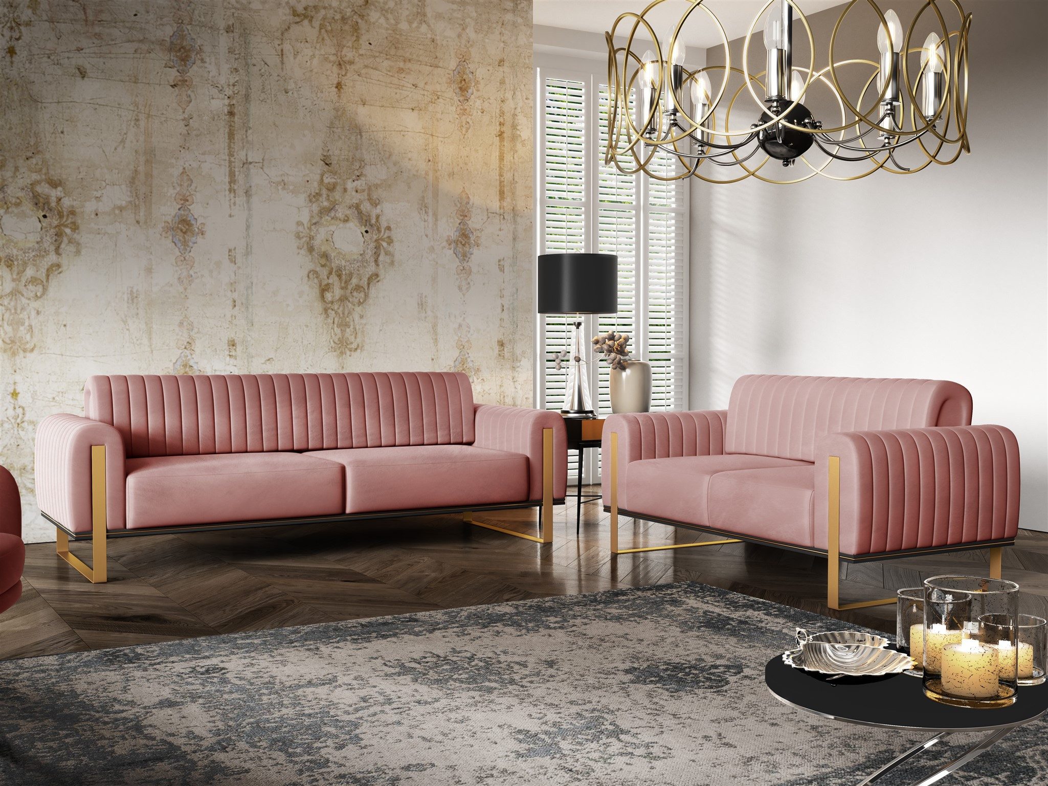 Fun Möbel 2-Sitzer Sofa Designersofa VALERIE günstig online kaufen