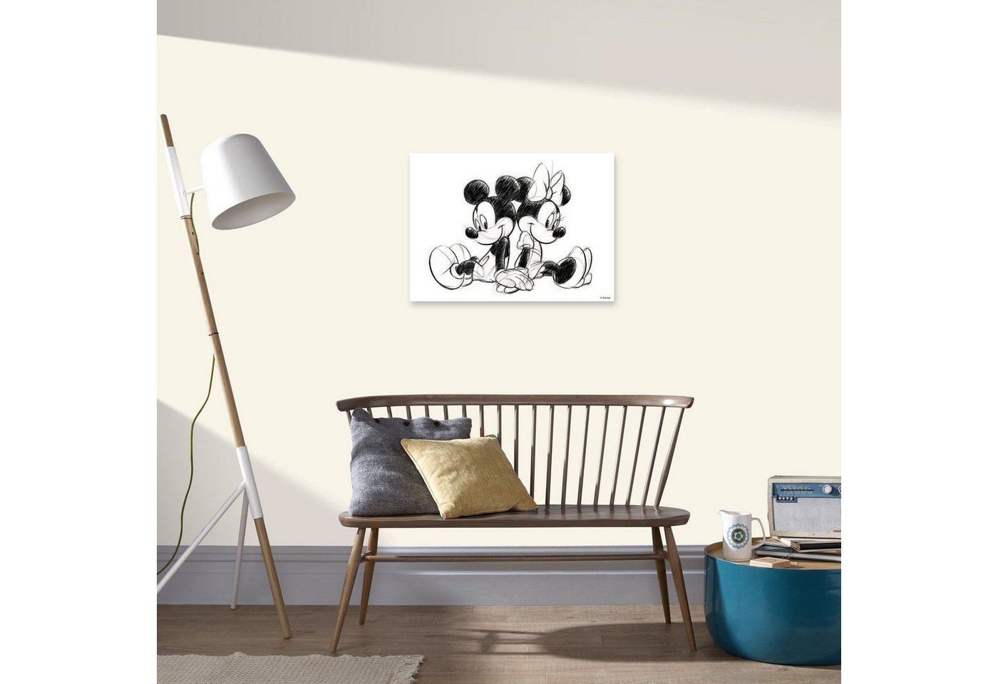 Disney Leinwandbild »Mickey Minnie Sketch Sitting«, (1 Stück)-HomeTrends