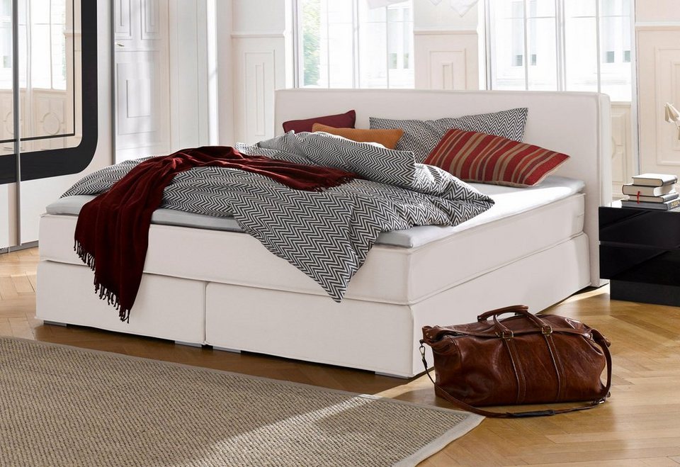 ATLANTIC home collection Boxspringbett, Komfotables Polsterkopfteil