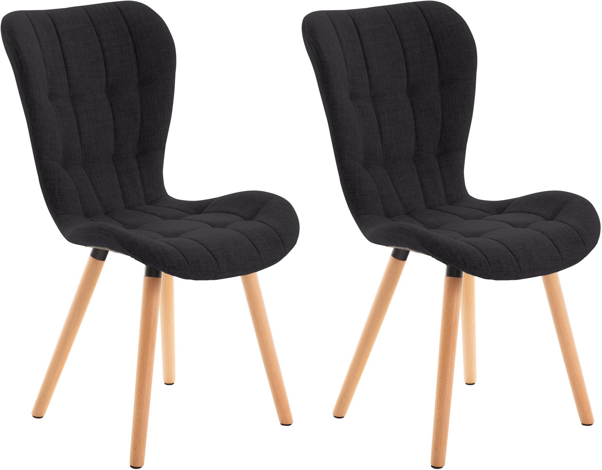 CLP Esszimmerstuhl Elda (2er Set), Samt, günstig online kaufen