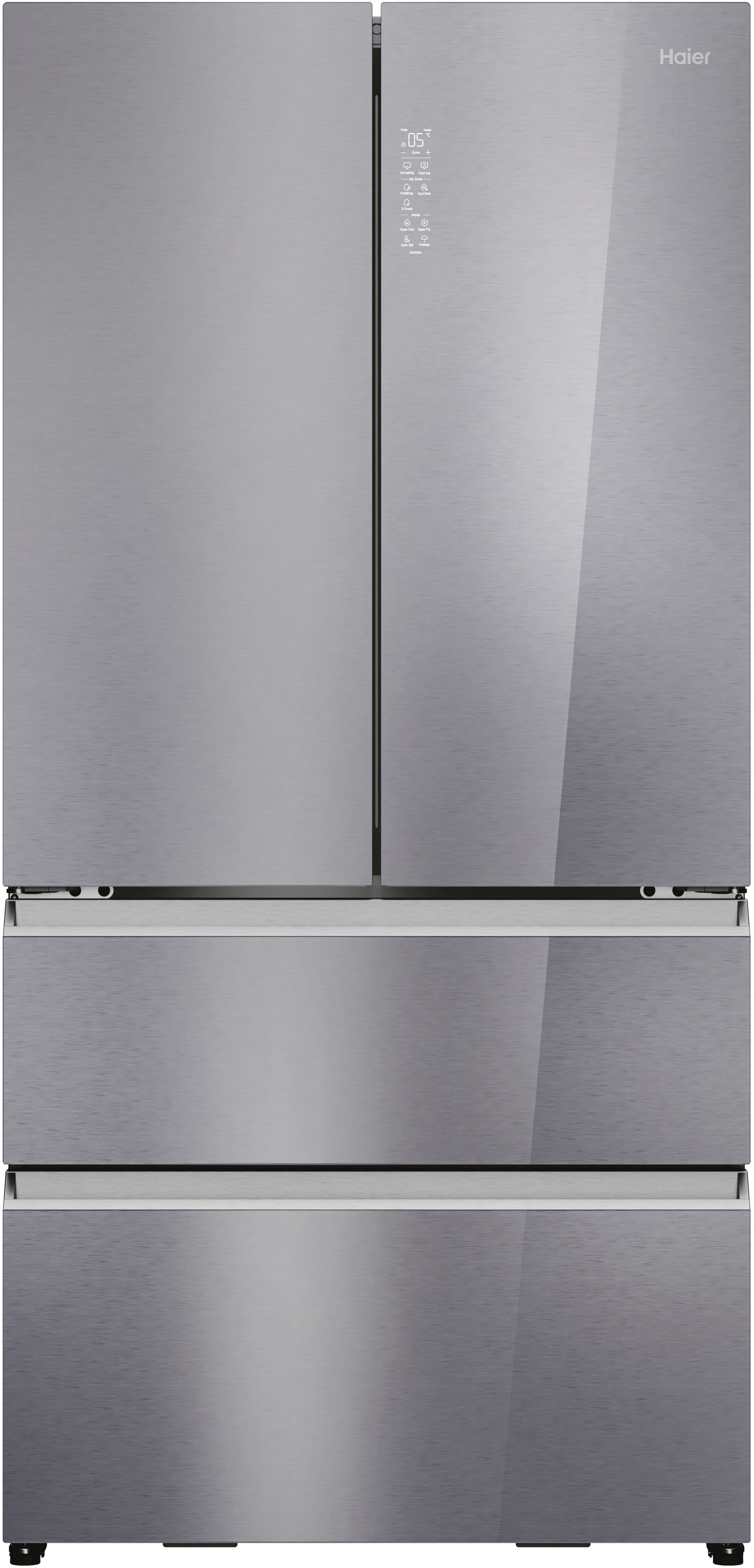 Haier French Door FD 90 SERIES 7 HFR79F19EFGK, 190 cm hoch, 90,5 cm breit, 190 cm hoch, 90,5 cm breit, Eiswürfelbereiter mit Tank, HumidityZone
