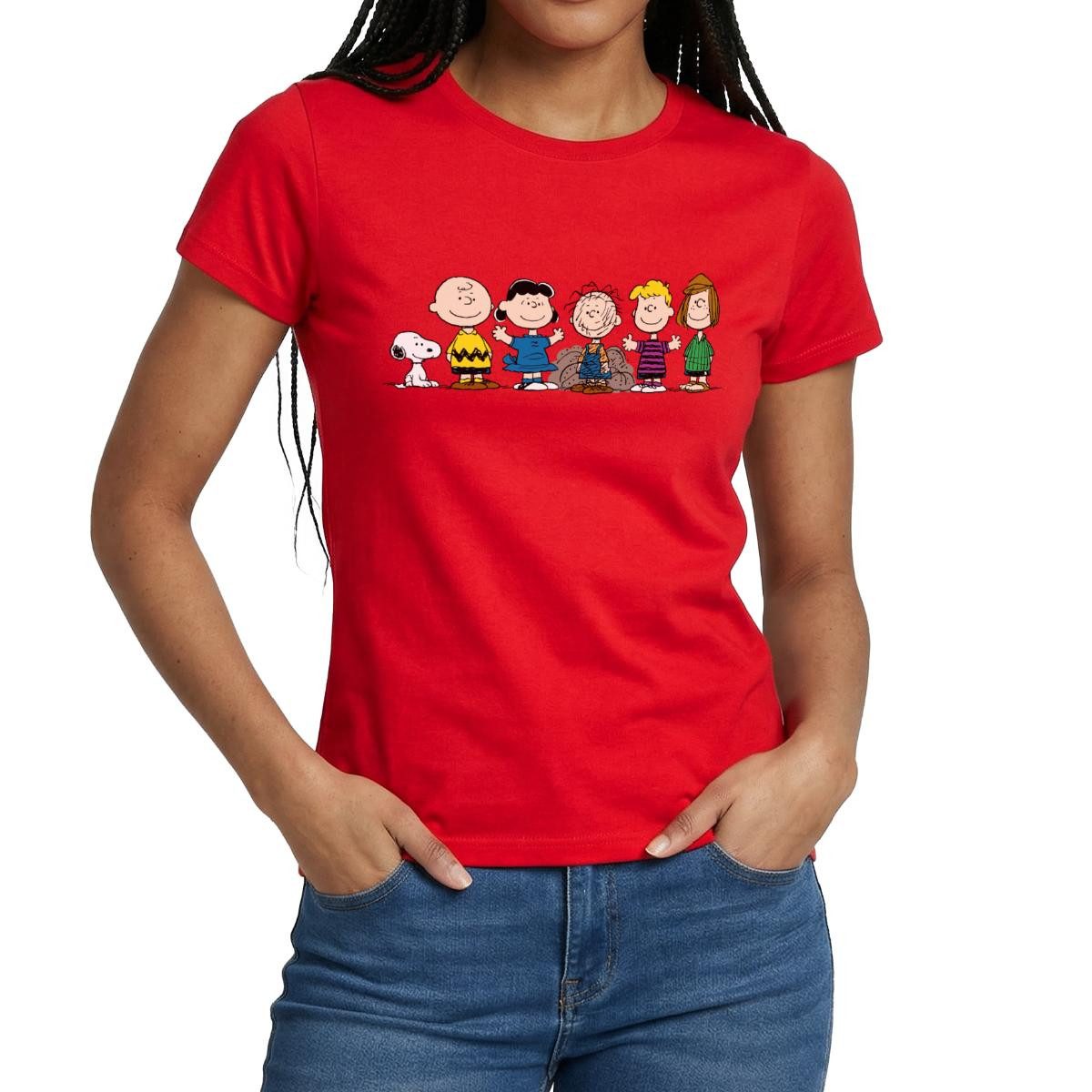 Spreadshirt T-Shirt Peanuts Snoopy Und Seine Freunde Frauen T-Shirt (1-tlg) Slim Fit, fällt klein aus